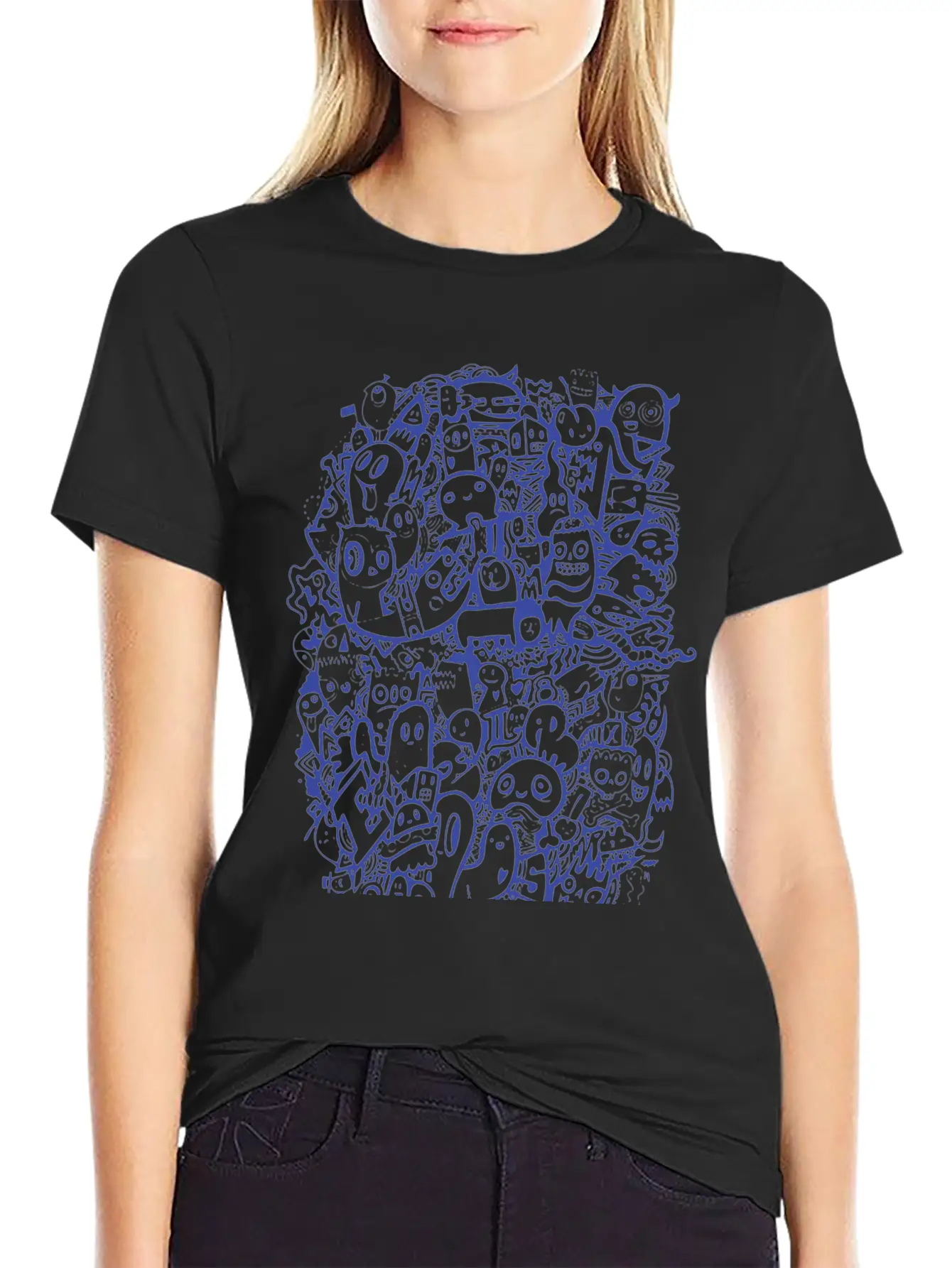 Blue Doodle Relaxed Everyday Tee – Lightweight And Durable Cotton