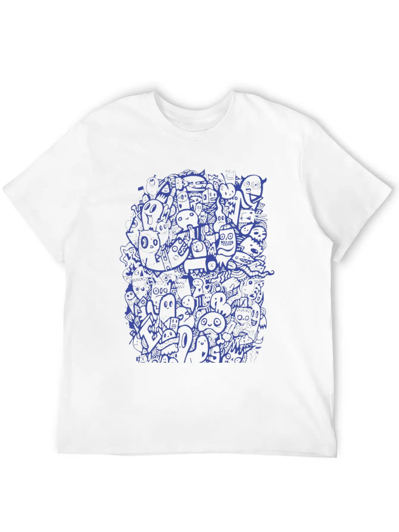 Blue Doodle Relaxed Everyday Tee – Lightweight And Durable Cotton