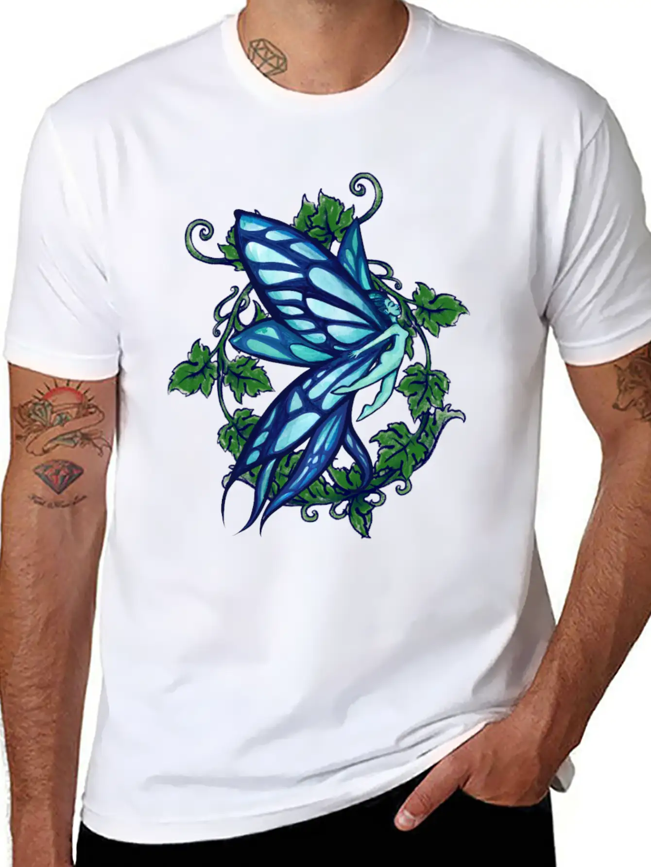 Blue Fairy Ivy Timeless Short Sleeve Tee – Comfy And Minimalist Design
