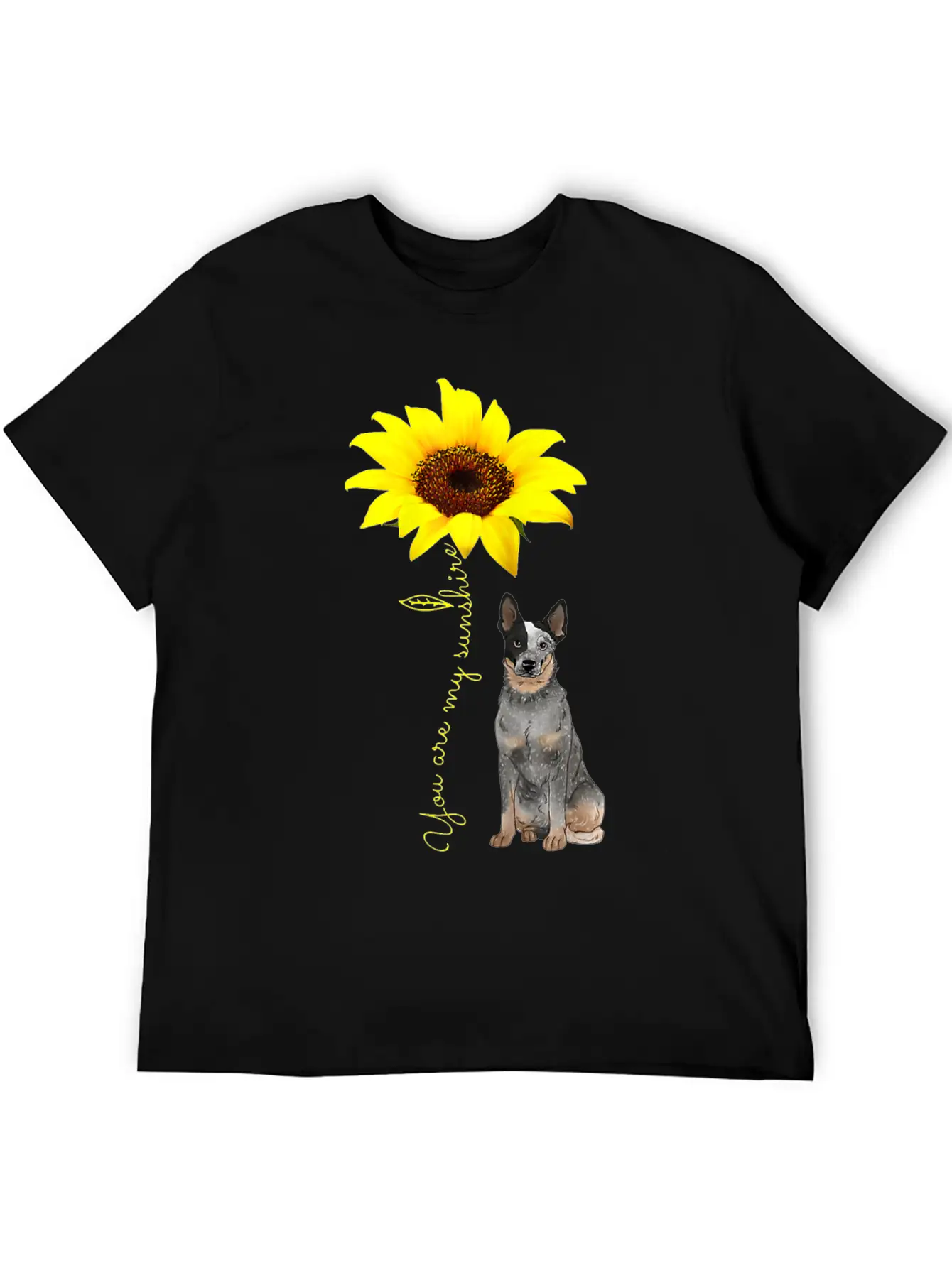 Blue Heeler Mom Gifts My Sunshine Sunflower Comfortable Minimalist Graphic Tee – Summer Style Essential