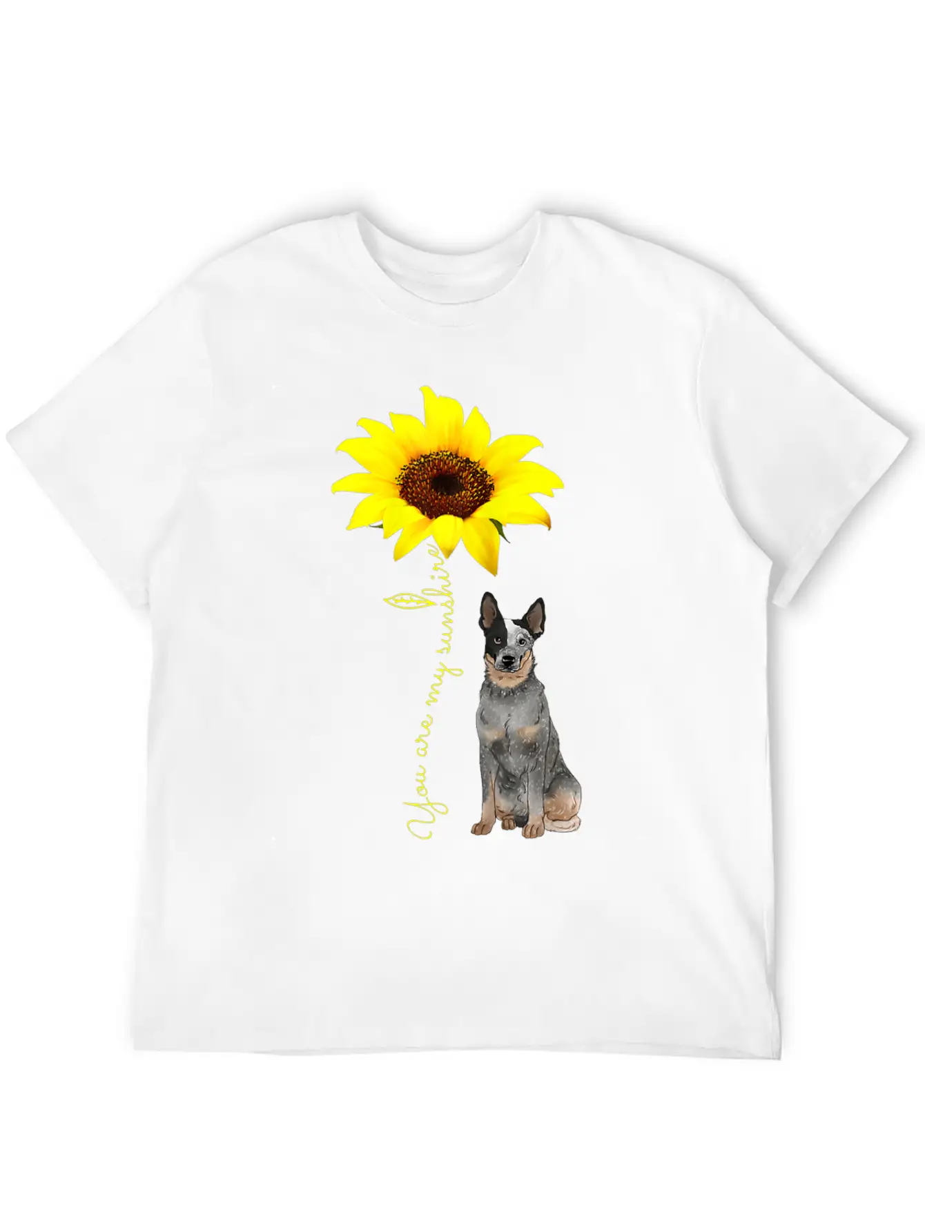 Blue Heeler Mom Gifts My Sunshine Sunflower Comfortable Minimalist Graphic Tee – Summer Style Essential