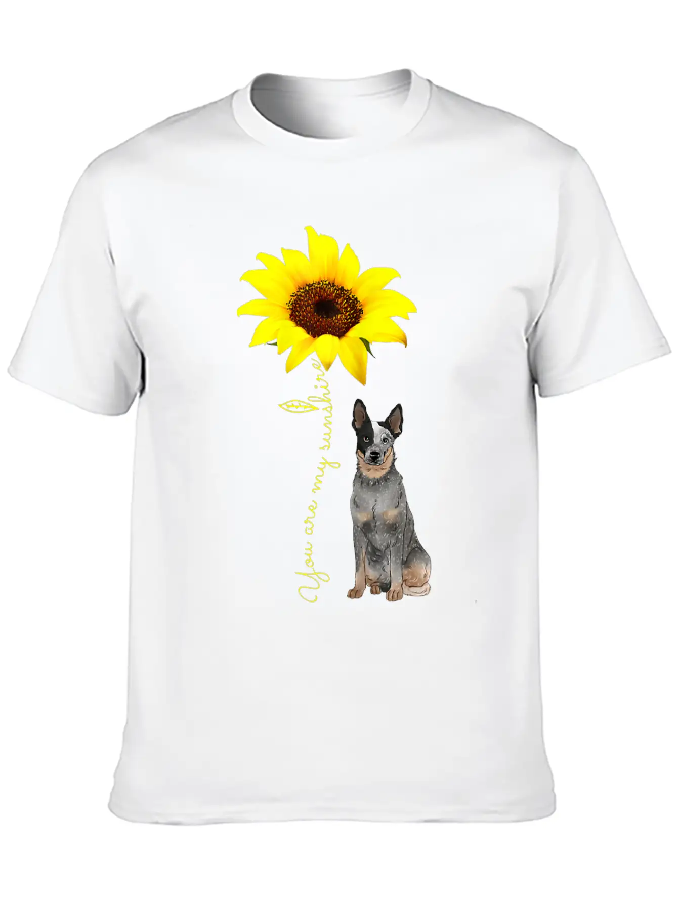Blue Heeler Mom Gifts My Sunshine Sunflower Comfortable Minimalist Graphic Tee – Summer Style Essential