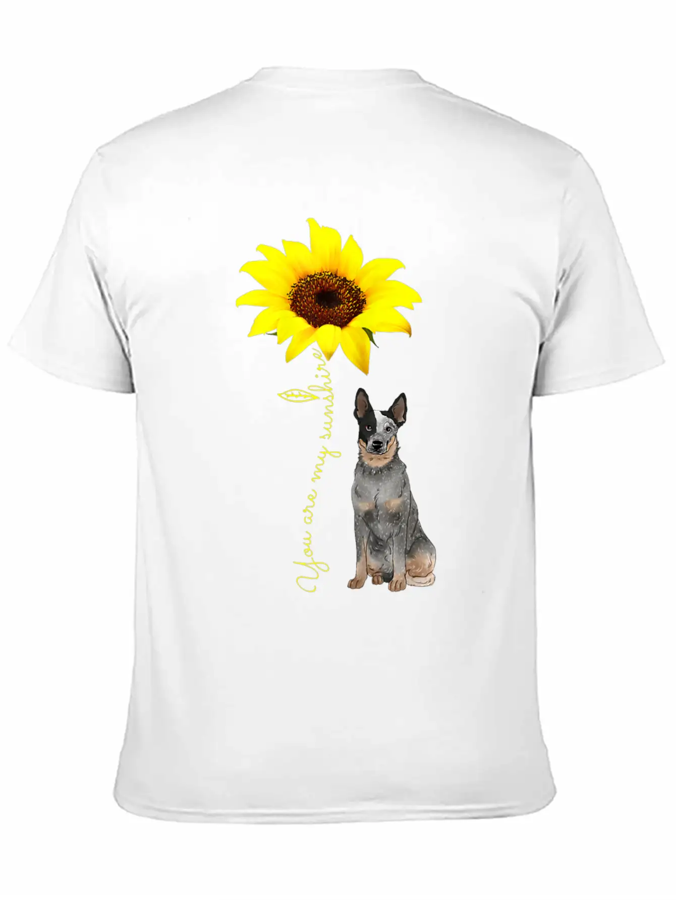 Blue Heeler Mom Gifts My Sunshine Sunflower Comfortable Minimalist Graphic Tee – Summer Style Essential