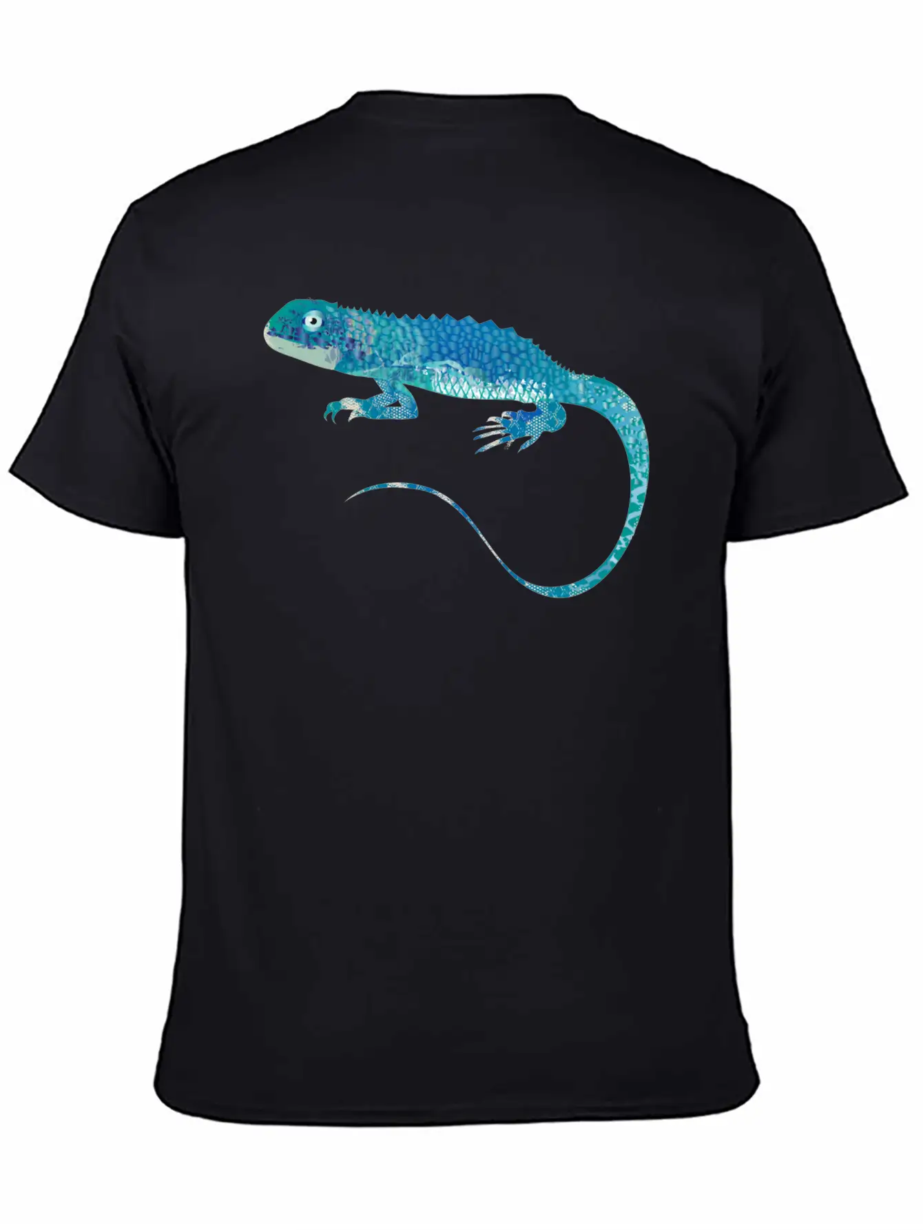 Blue Iguana Collage Of Different Patterns Unisex Short Sleeve Soft Cotton T-Shirt – Casual Everyday Wear