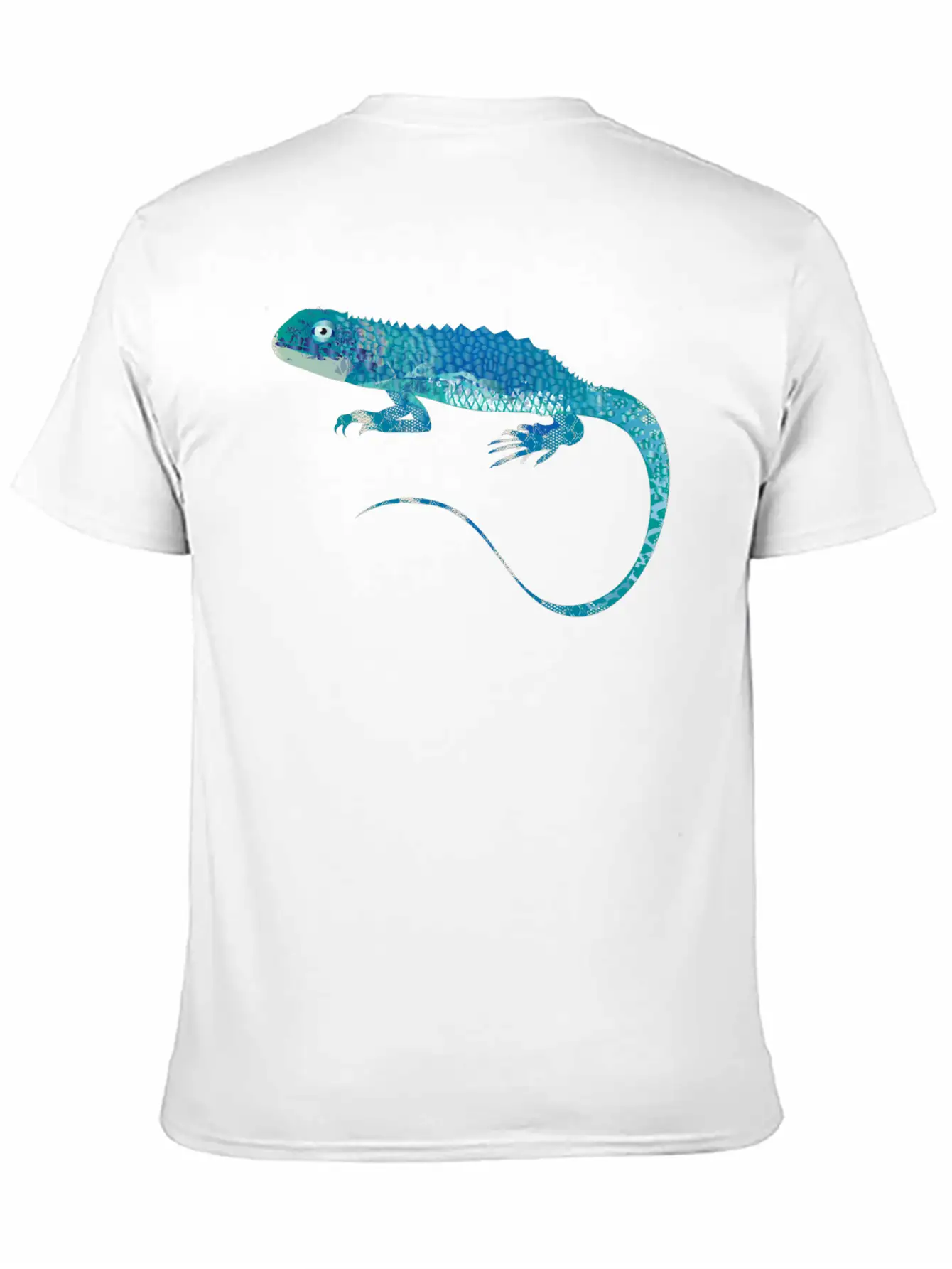 Blue Iguana Collage Of Different Patterns Unisex Short Sleeve Soft Cotton T-Shirt – Casual Everyday Wear