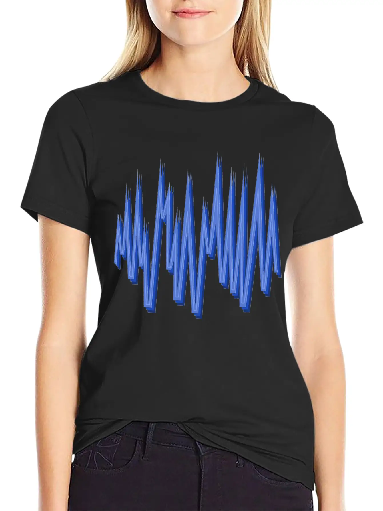 Blue M N Ms Unisex Short Sleeve Soft Cotton T-Shirt – Casual Everyday Wear