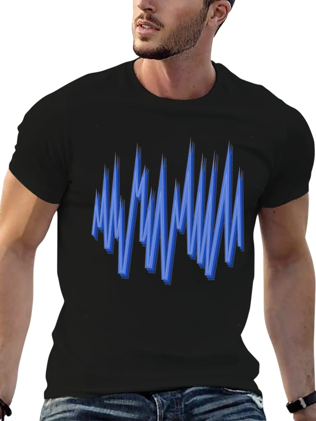 Blue M N Ms Unisex Short Sleeve Soft Cotton T-Shirt – Casual Everyday Wear