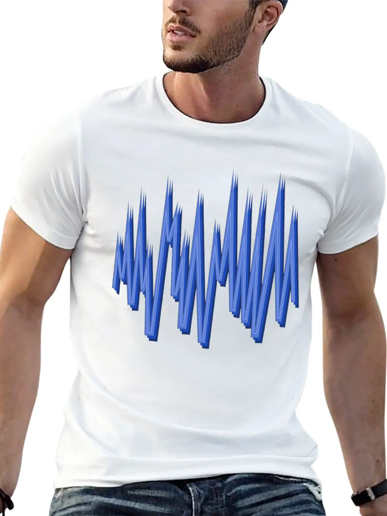 Blue M N Ms Unisex Short Sleeve Soft Cotton T-Shirt – Casual Everyday Wear