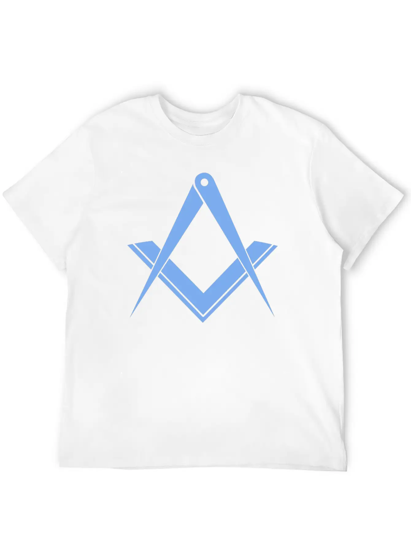 BLUE Square & Compass Modern Essential Unisex Summer Tee – Soft Cotton Casual Fit