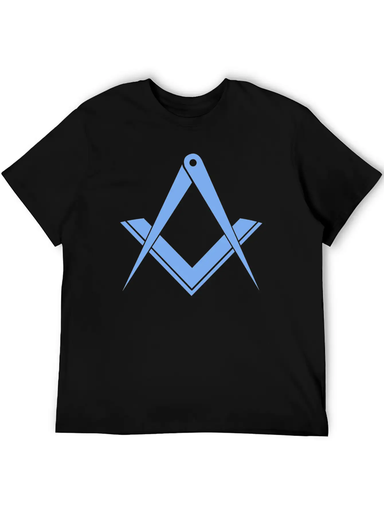 BLUE Square & Compass Modern Essential Unisex Summer Tee – Soft Cotton Casual Fit