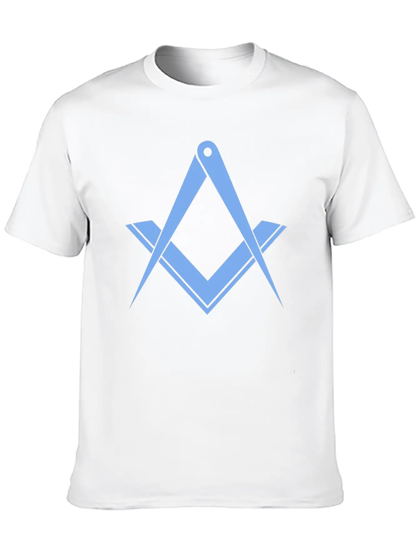 BLUE Square & Compass Modern Essential Unisex Summer Tee – Soft Cotton Casual Fit