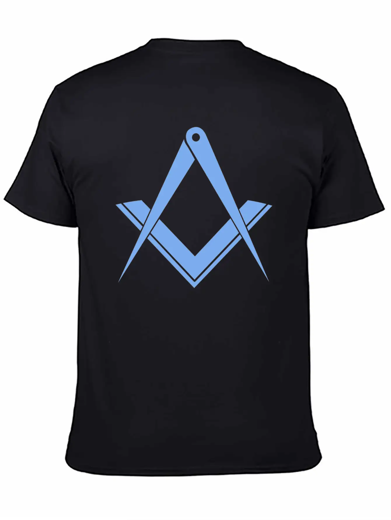 BLUE Square & Compass Modern Essential Unisex Summer Tee – Soft Cotton Casual Fit