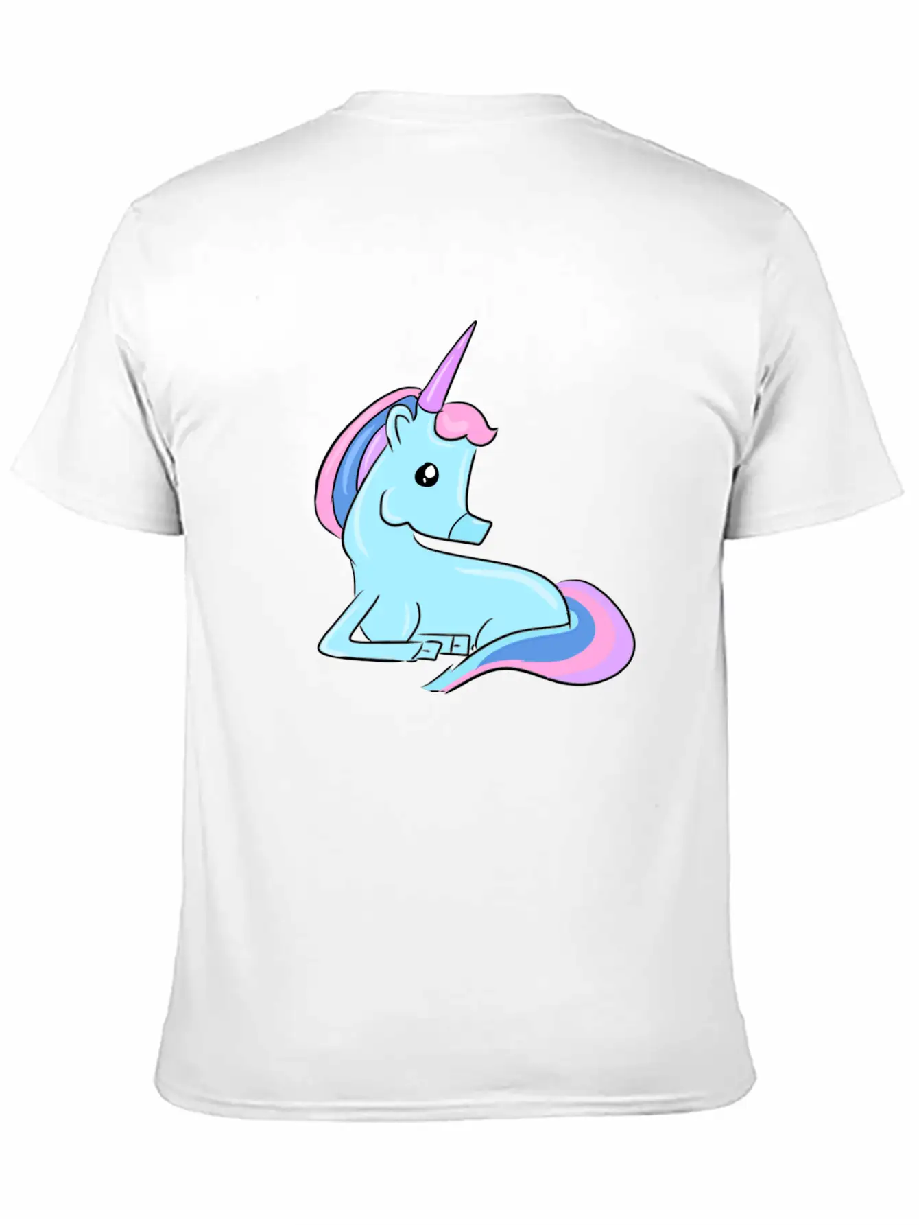 Blue Unicorn Fairy Tale Horse Fantasy Imagination Basic Graphic T-Shirt – Daily Comfort In Soft Cotton