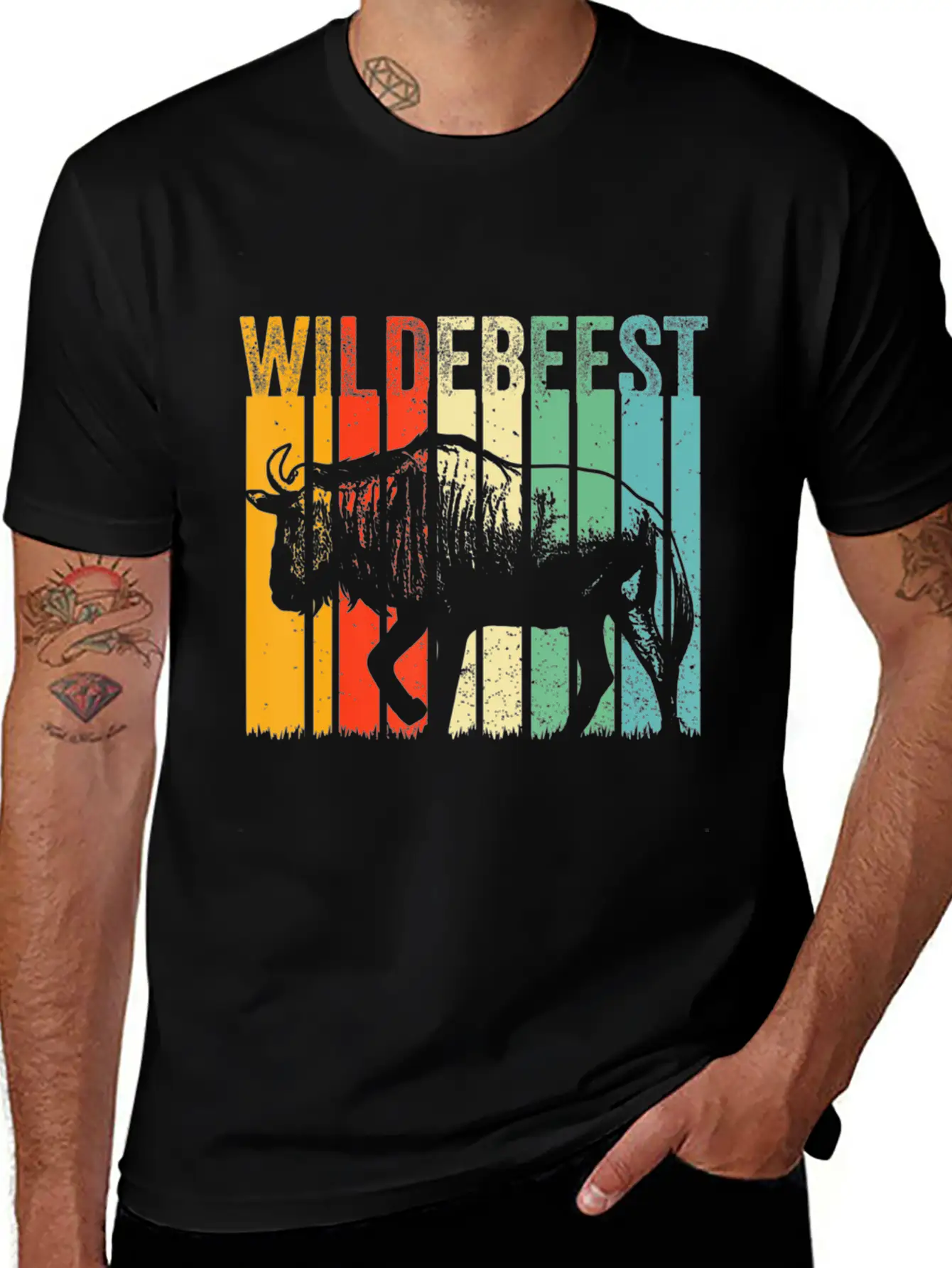 Blue Wildebeest Gnu Antelope Trophy Sport Hunting Timeless Short Sleeve Tee – Comfy And Minimalist Design
