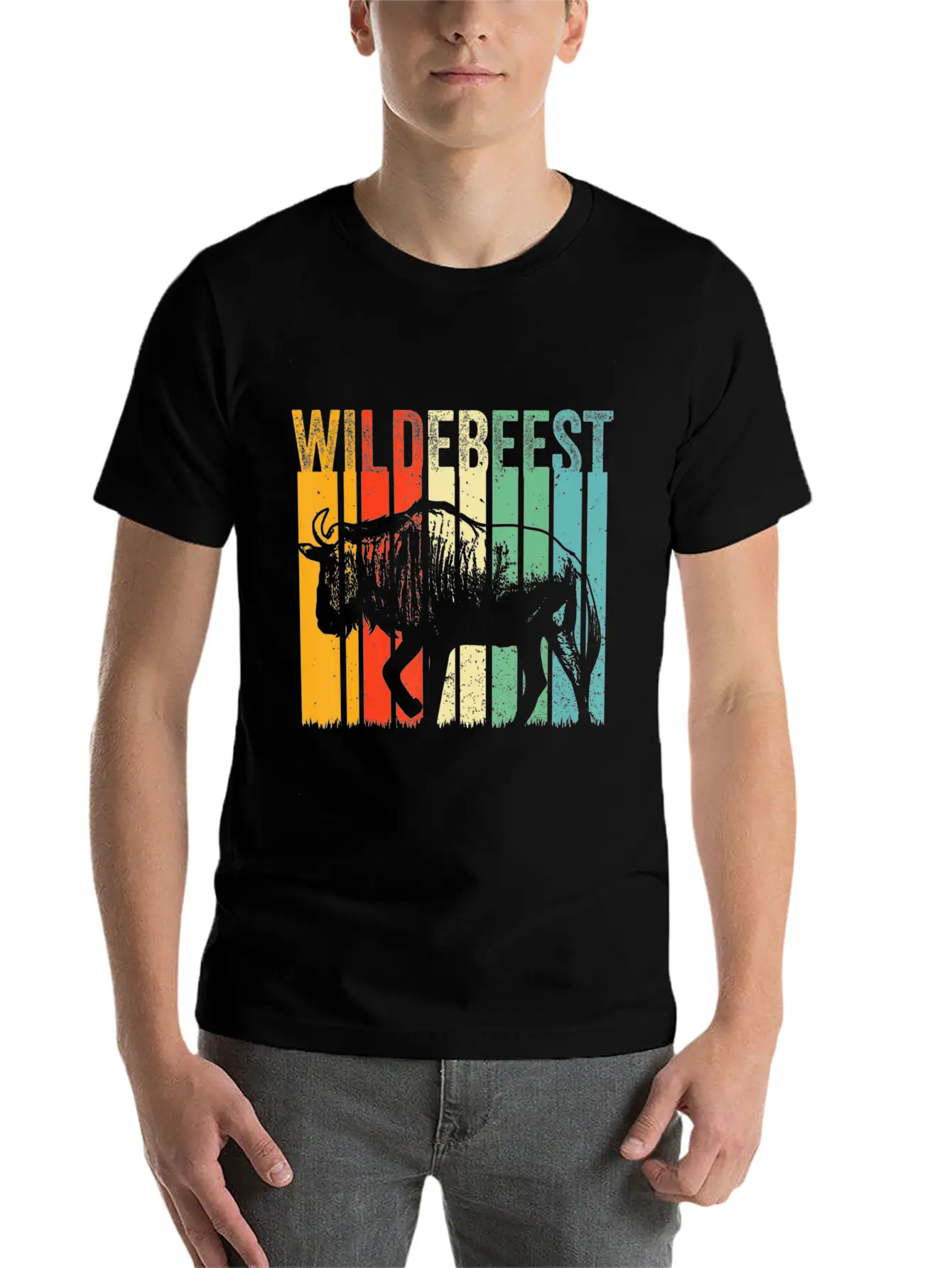 Blue Wildebeest Gnu Antelope Trophy Sport Hunting Timeless Short Sleeve Tee – Comfy And Minimalist Design