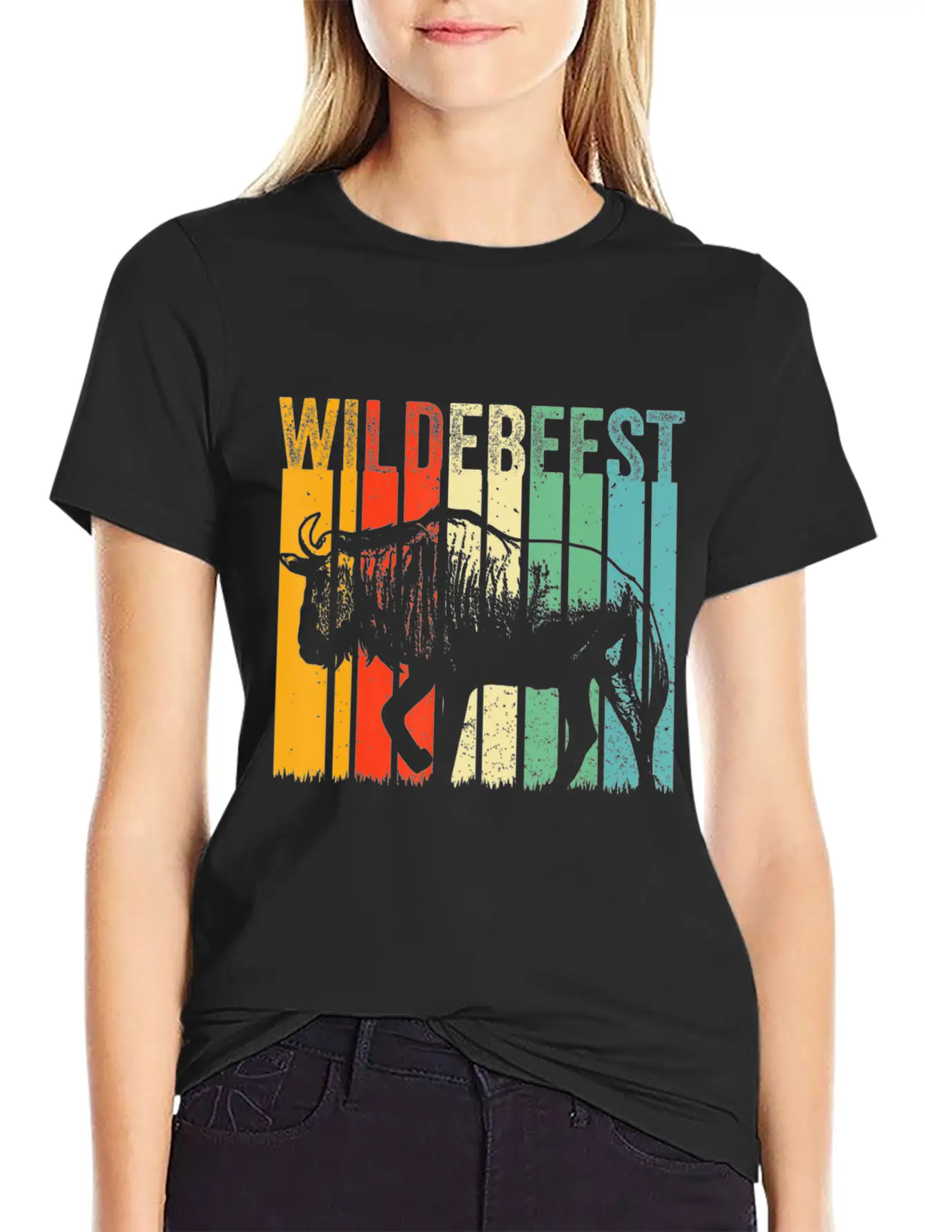 Blue Wildebeest Gnu Antelope Trophy Sport Hunting Timeless Short Sleeve Tee – Comfy And Minimalist Design