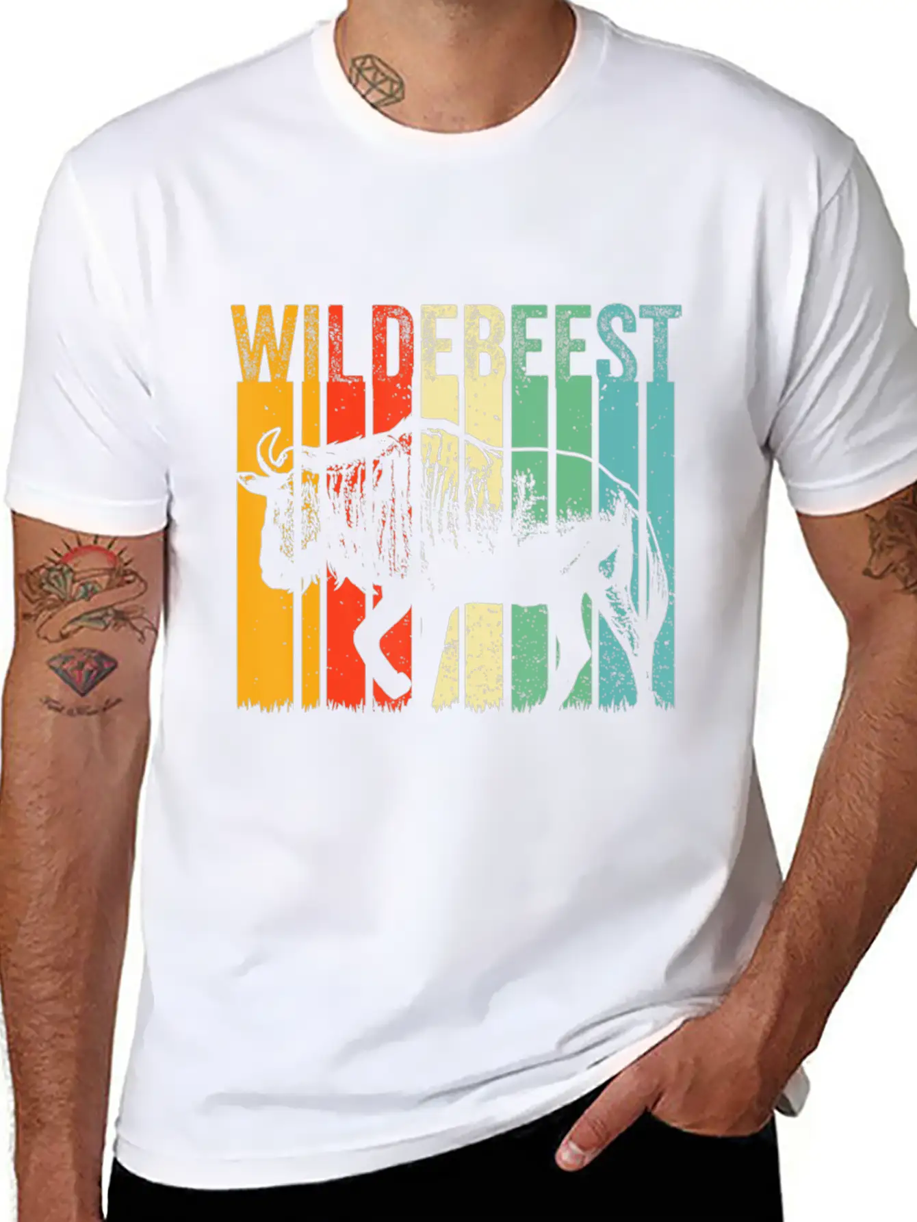 Blue Wildebeest Gnu Antelope Trophy Sport Hunting Timeless Short Sleeve Tee – Comfy And Minimalist Design
