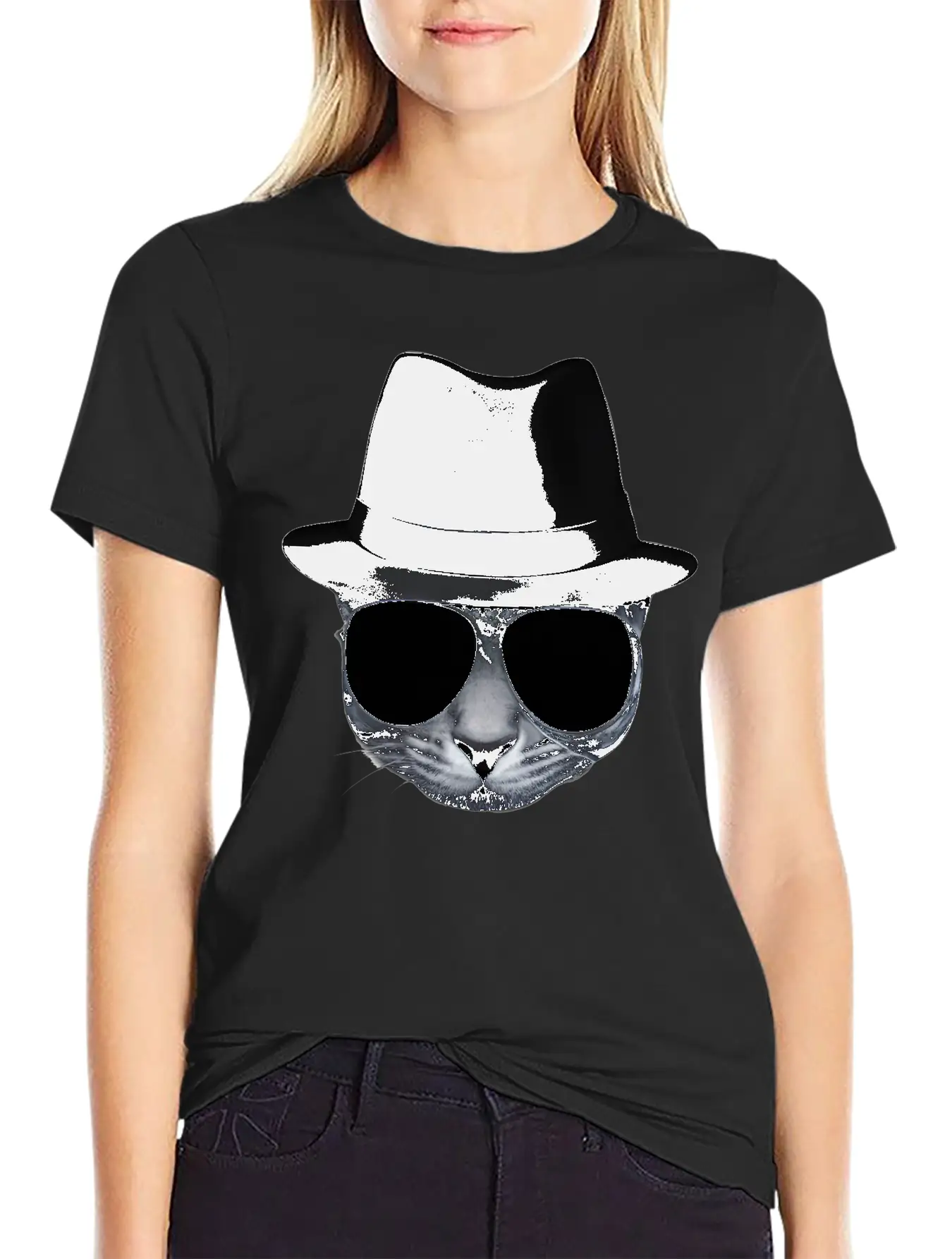 Blues Cat 1 Color Timeless Short Sleeve Tee – Comfy And Minimalist Design