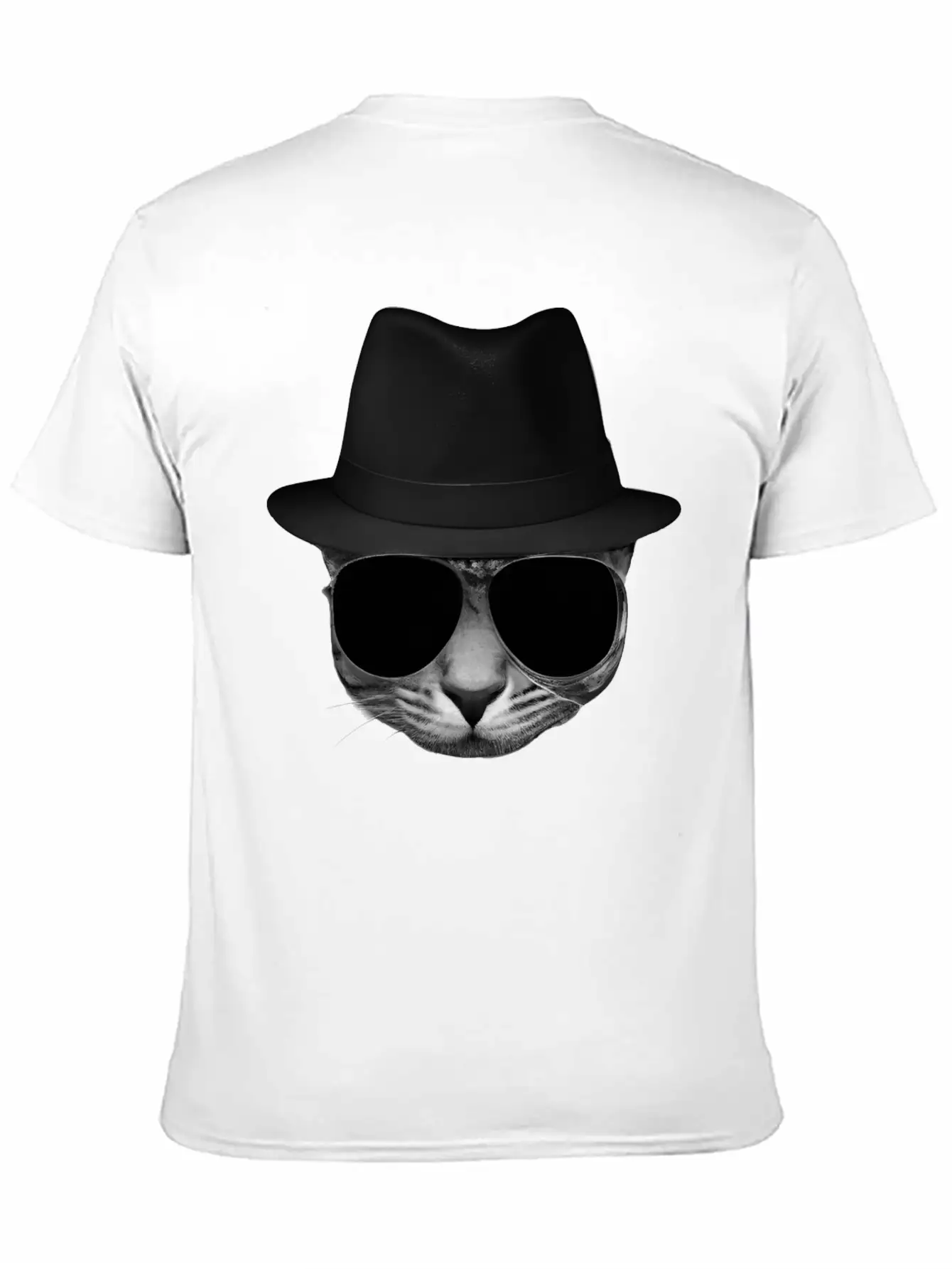 Blues Cat 1 Grayscale Basic Graphic T-Shirt – Daily Comfort In Soft Cotton