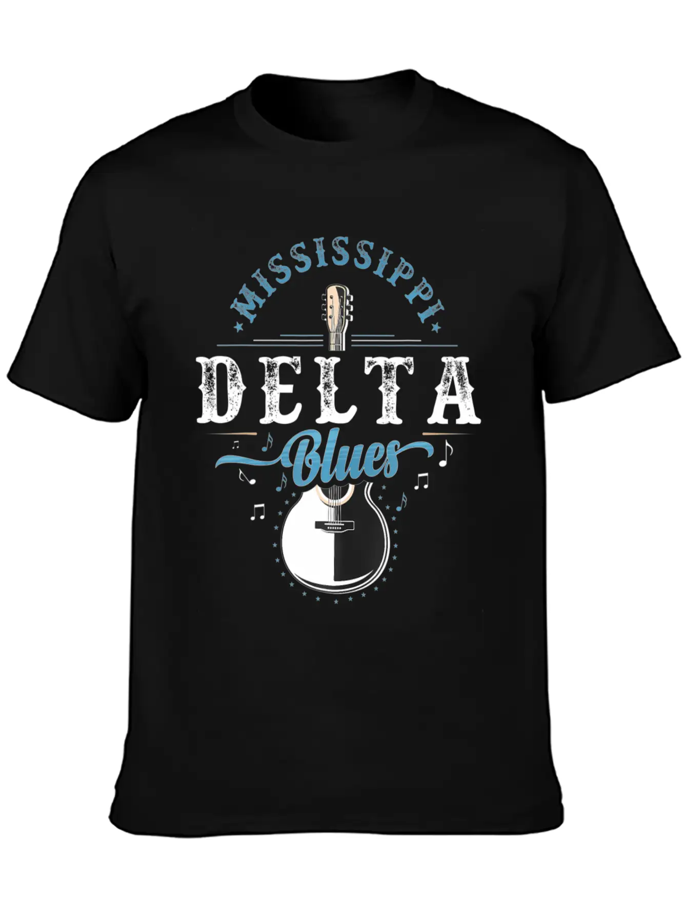 Blues Guitarist Or Rock Music Or Mississippi Stylish Everyday T-Shirt – Unisex Basic Cotton Tee