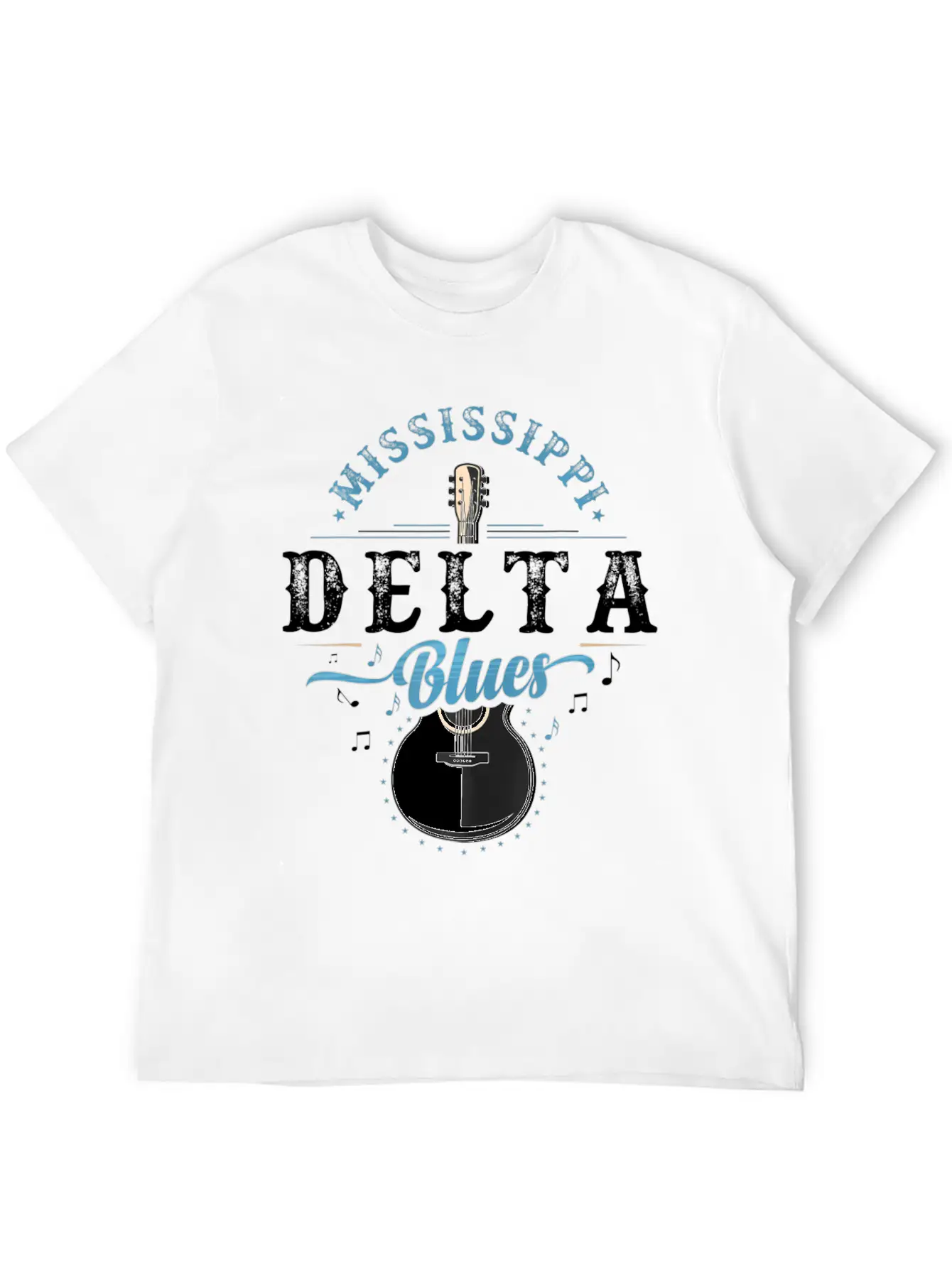 Blues Guitarist Or Rock Music Or Mississippi Stylish Everyday T-Shirt – Unisex Basic Cotton Tee