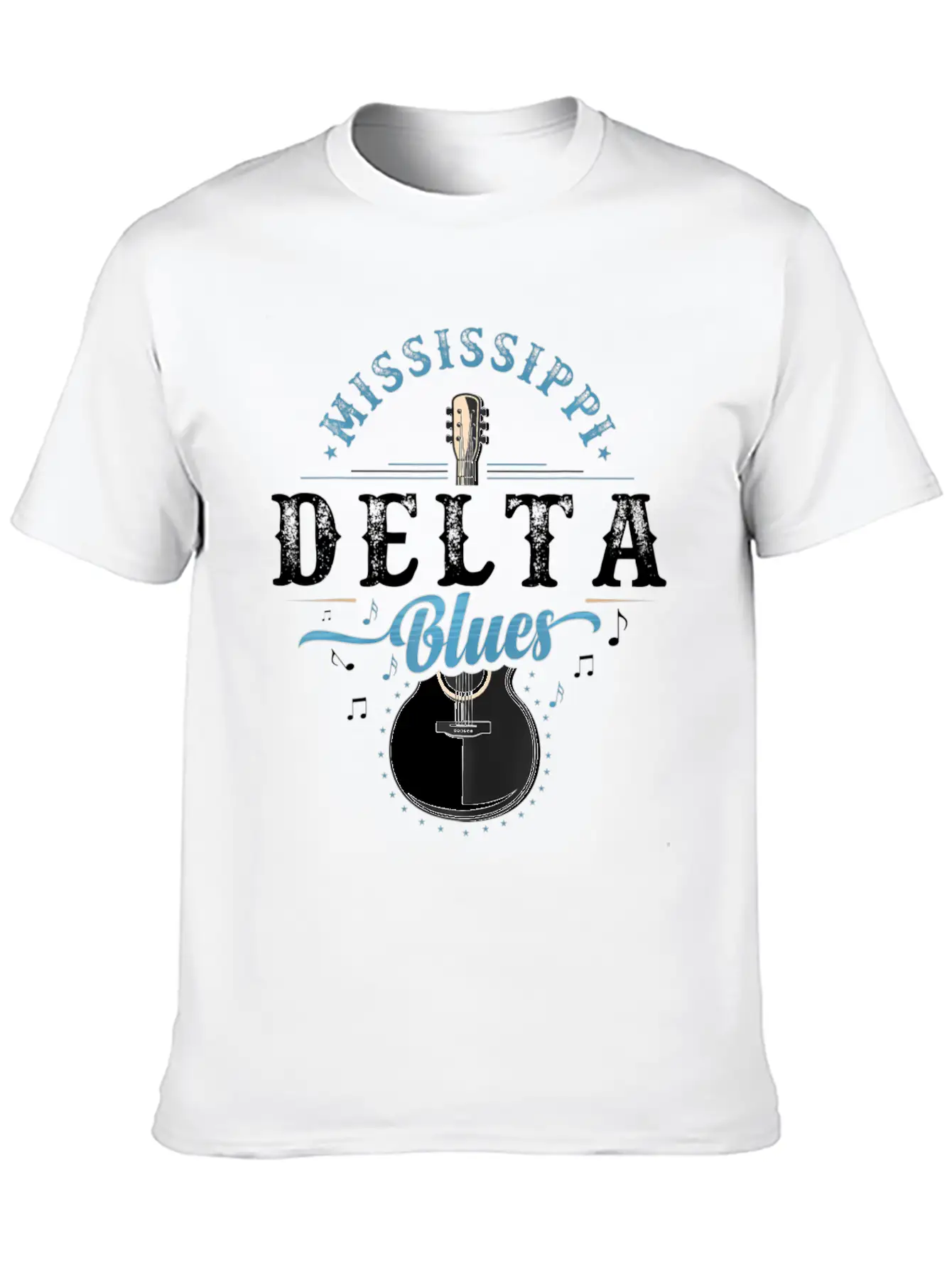 Blues Guitarist Or Rock Music Or Mississippi Stylish Everyday T-Shirt – Unisex Basic Cotton Tee