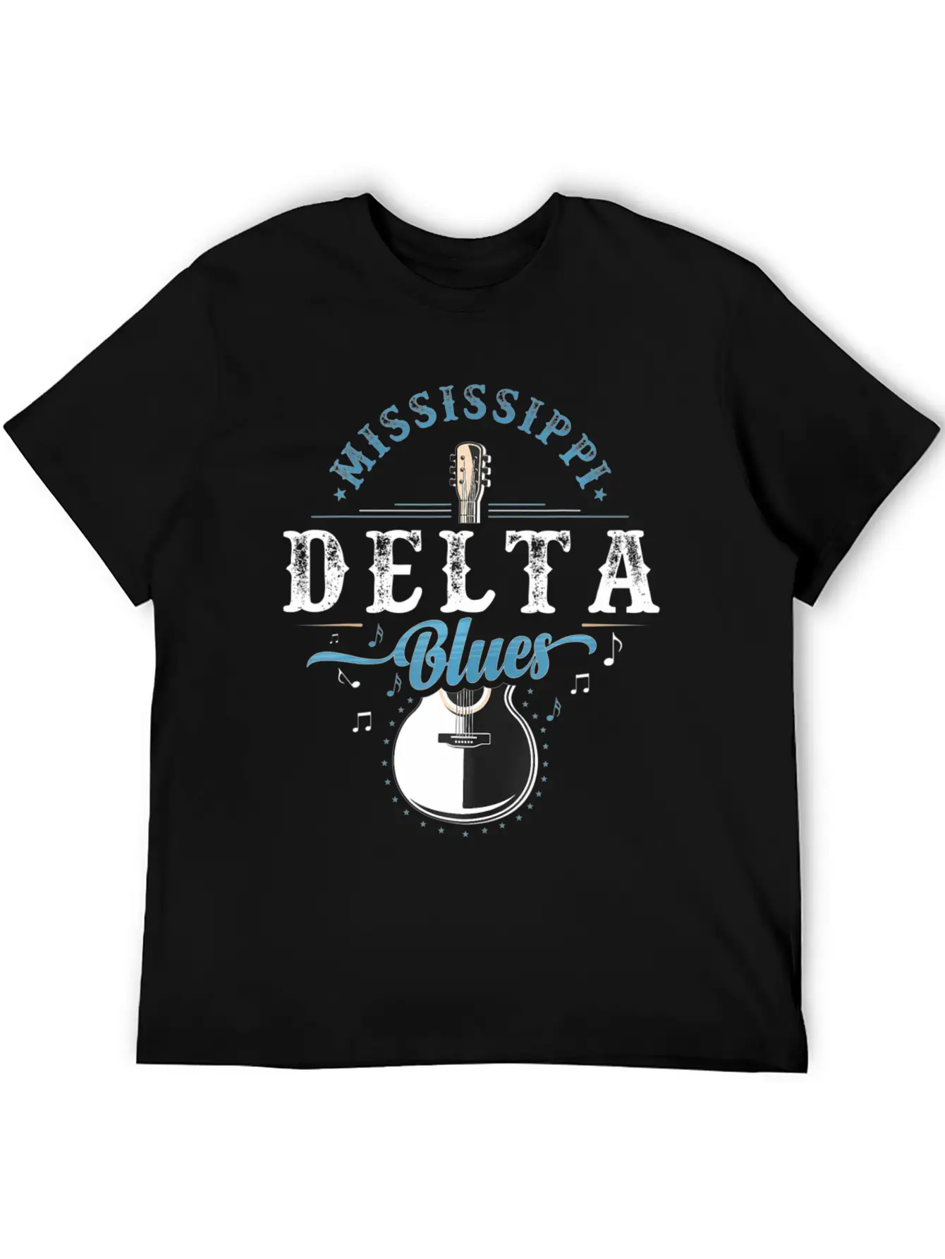 Blues Guitarist Or Rock Music Or Mississippi Stylish Everyday T-Shirt – Unisex Basic Cotton Tee