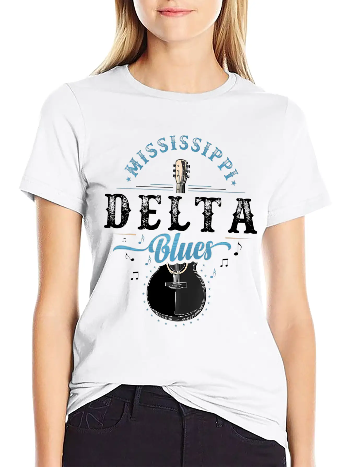 Blues Guitarist Or Rock Music Or Mississippi Stylish Everyday T-Shirt – Unisex Basic Cotton Tee