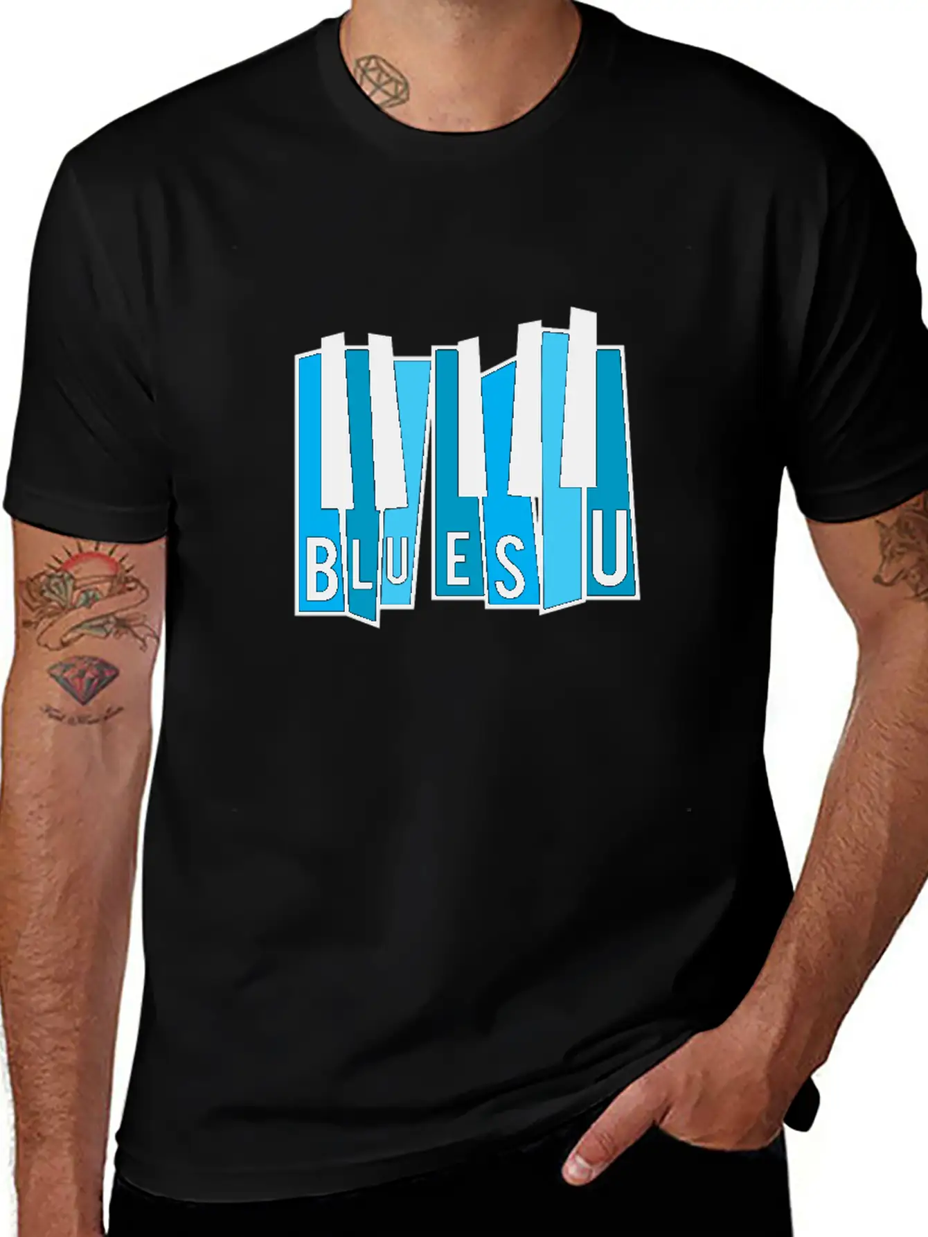 Blues U Unisex Short Sleeve Soft Cotton T-Shirt – Casual Everyday Wear