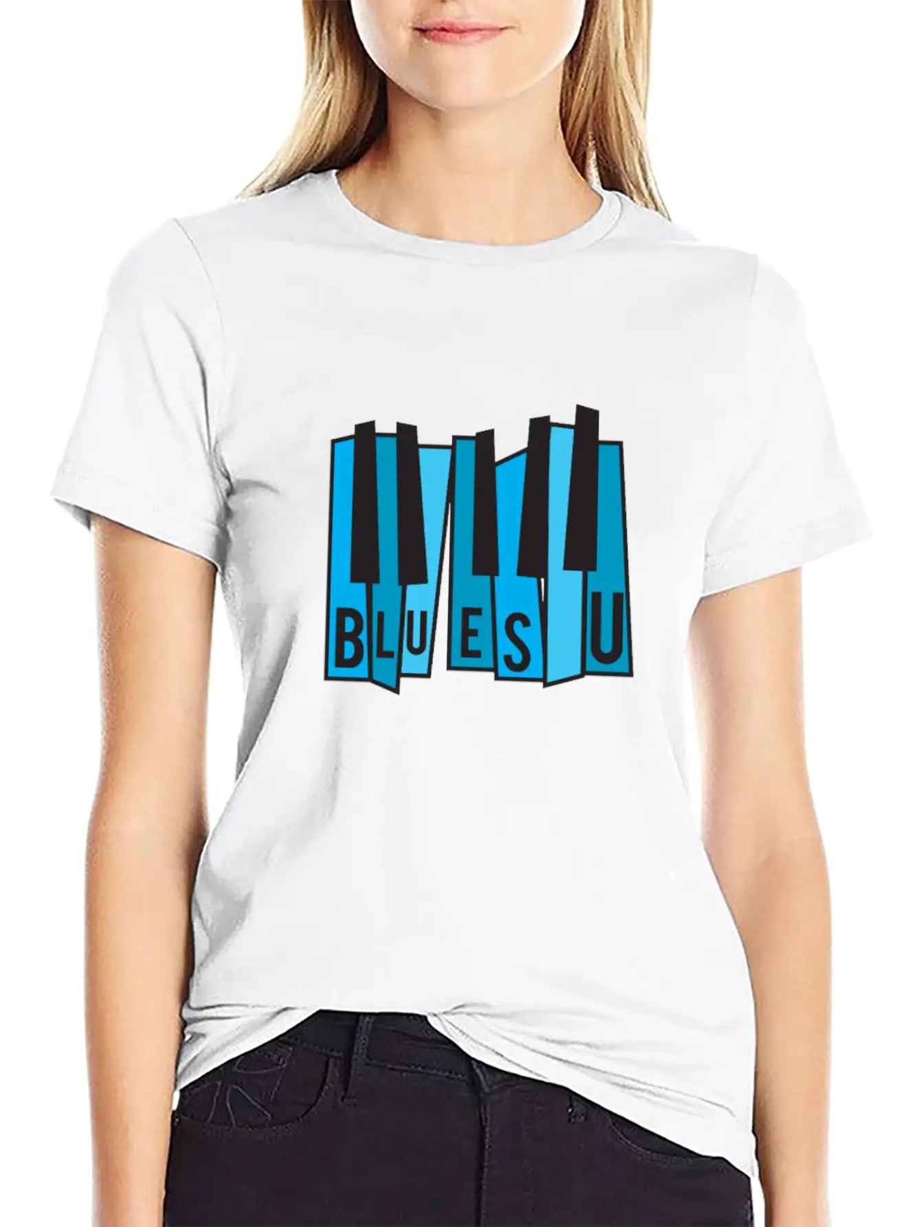 Blues U Unisex Short Sleeve Soft Cotton T-Shirt – Casual Everyday Wear
