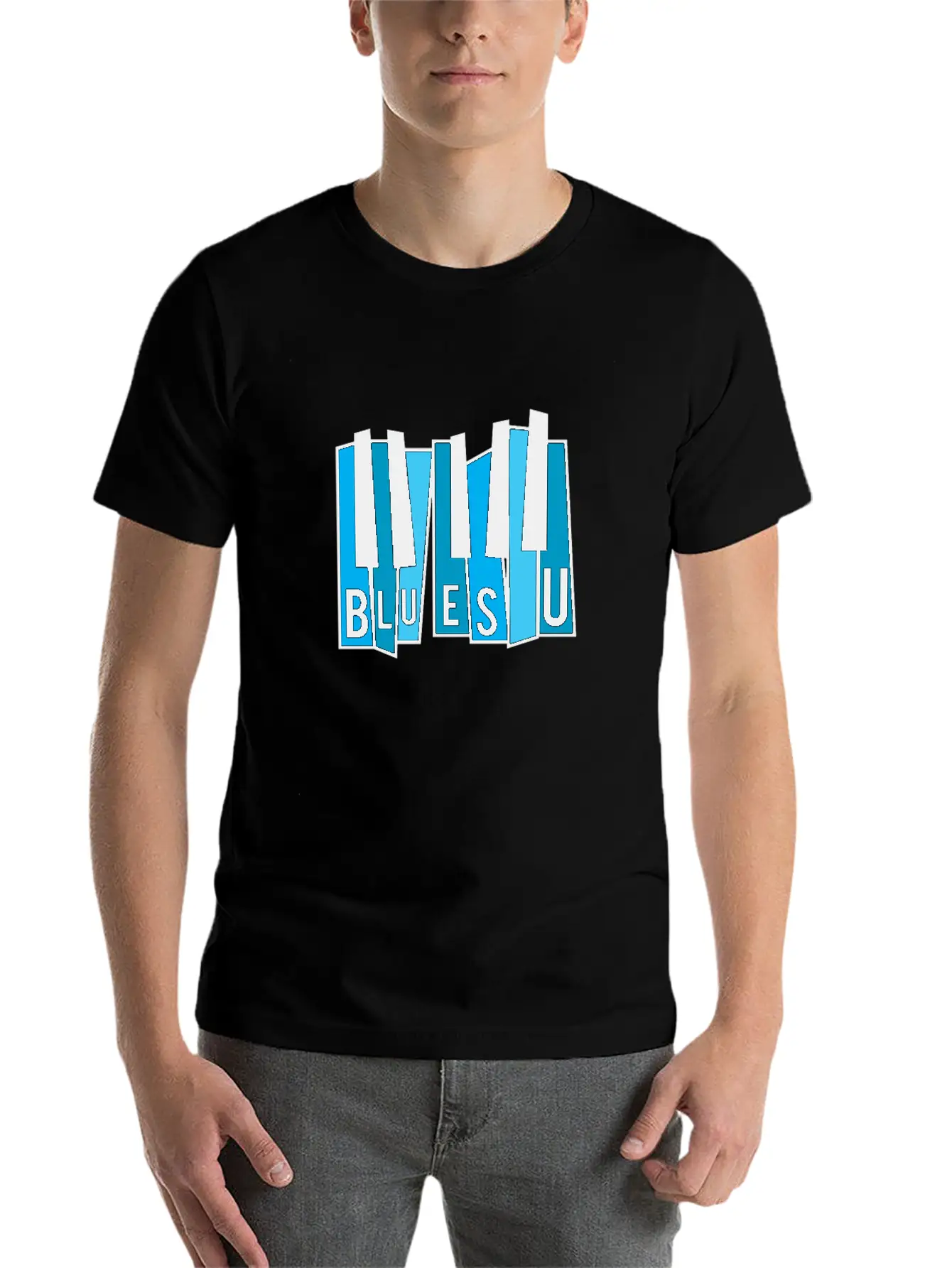 Blues U Unisex Short Sleeve Soft Cotton T-Shirt – Casual Everyday Wear