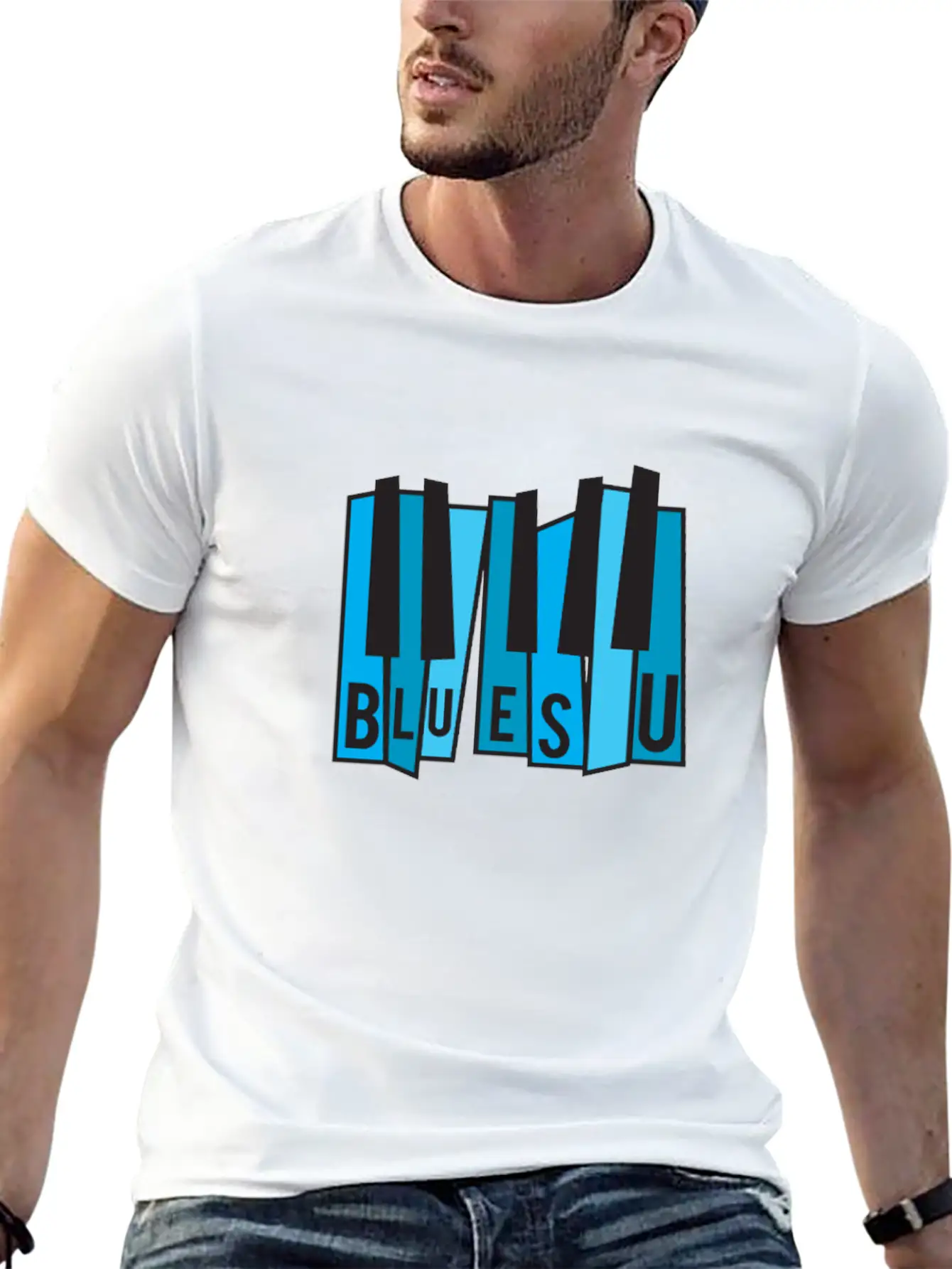 Blues U Unisex Short Sleeve Soft Cotton T-Shirt – Casual Everyday Wear