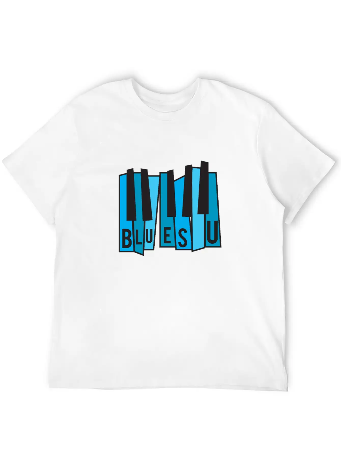 Blues U Unisex Short Sleeve Soft Cotton T-Shirt – Casual Everyday Wear