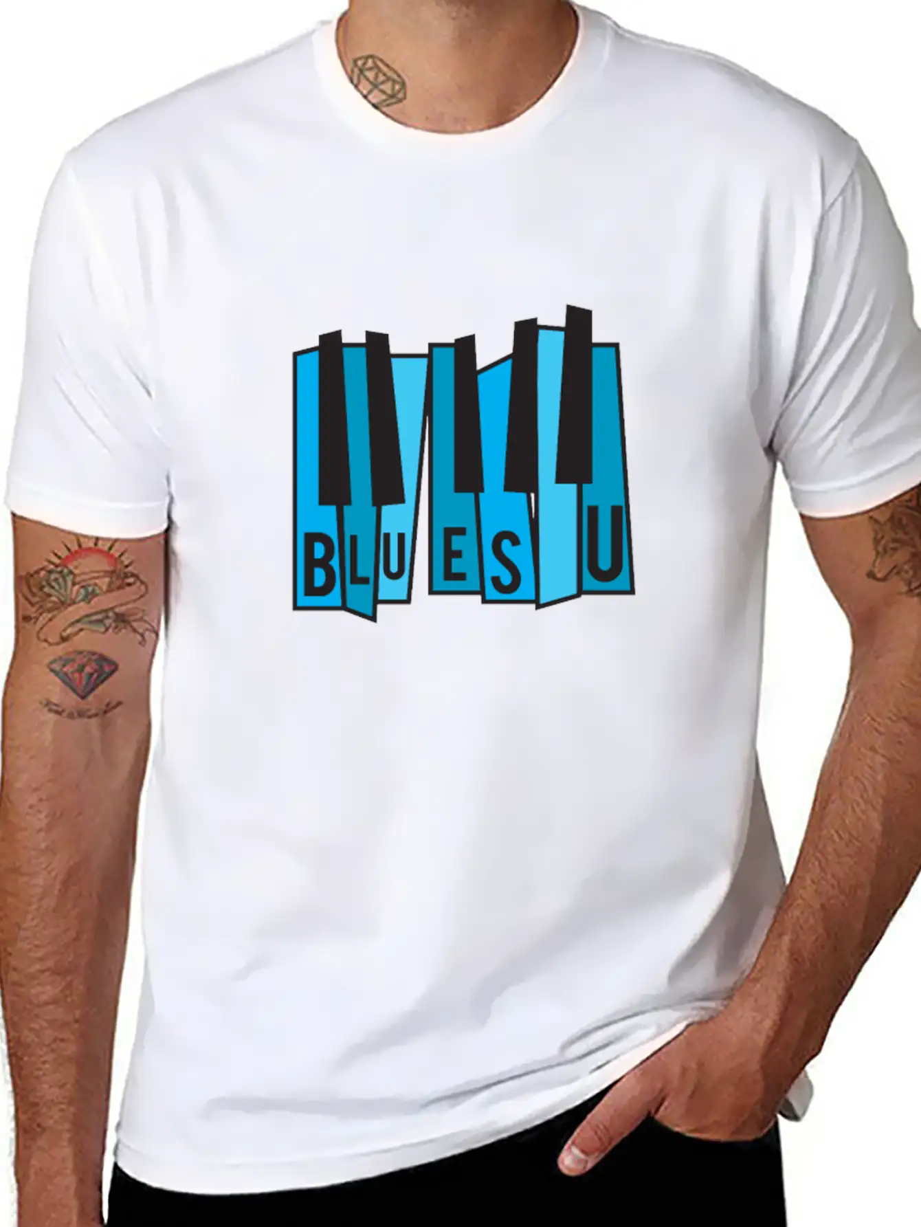 Blues U Unisex Short Sleeve Soft Cotton T-Shirt – Casual Everyday Wear