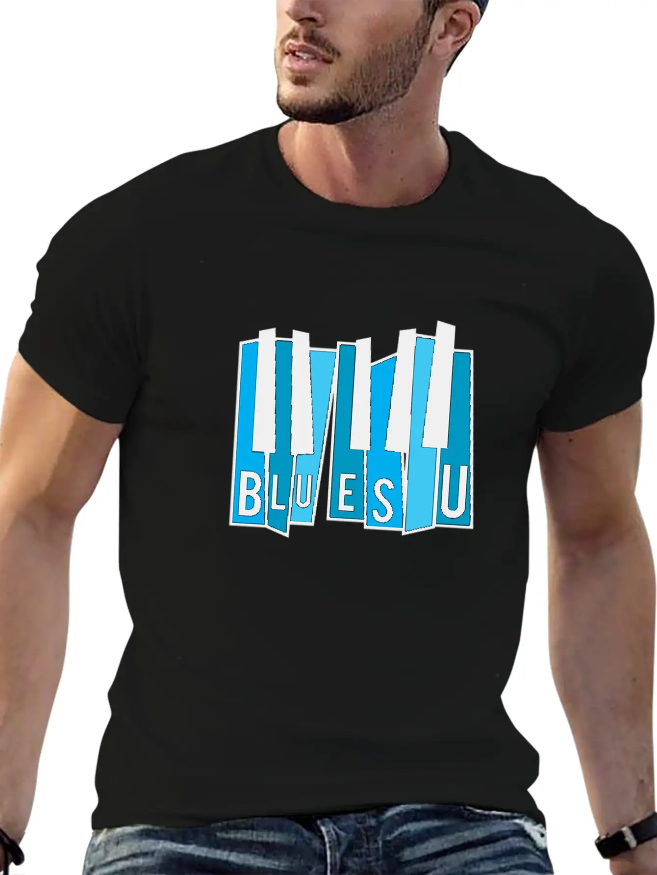 Blues U Unisex Short Sleeve Soft Cotton T-Shirt – Casual Everyday Wear