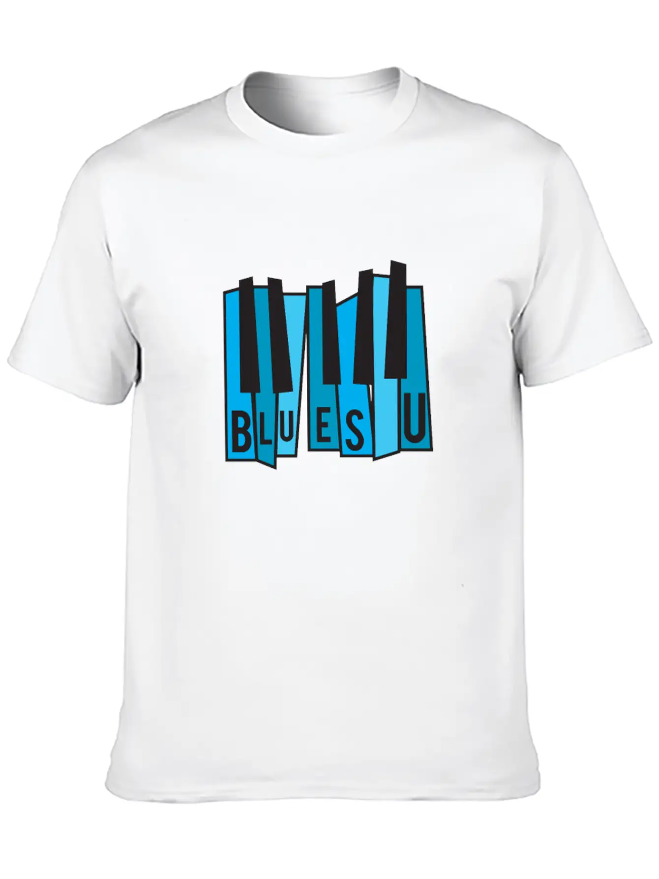 Blues U Unisex Short Sleeve Soft Cotton T-Shirt – Casual Everyday Wear