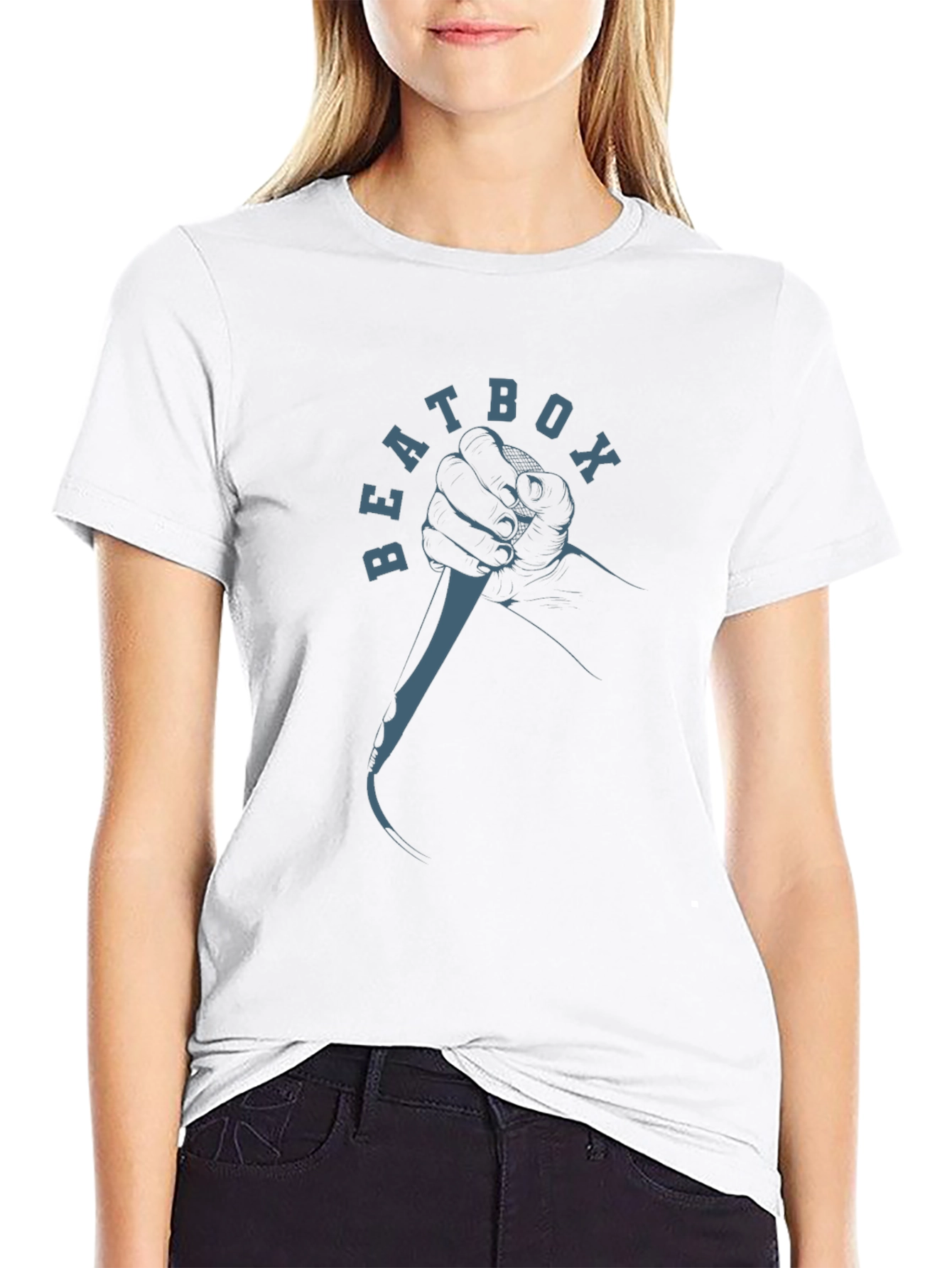 Beatbox Graphic Print T-Shirt - Black