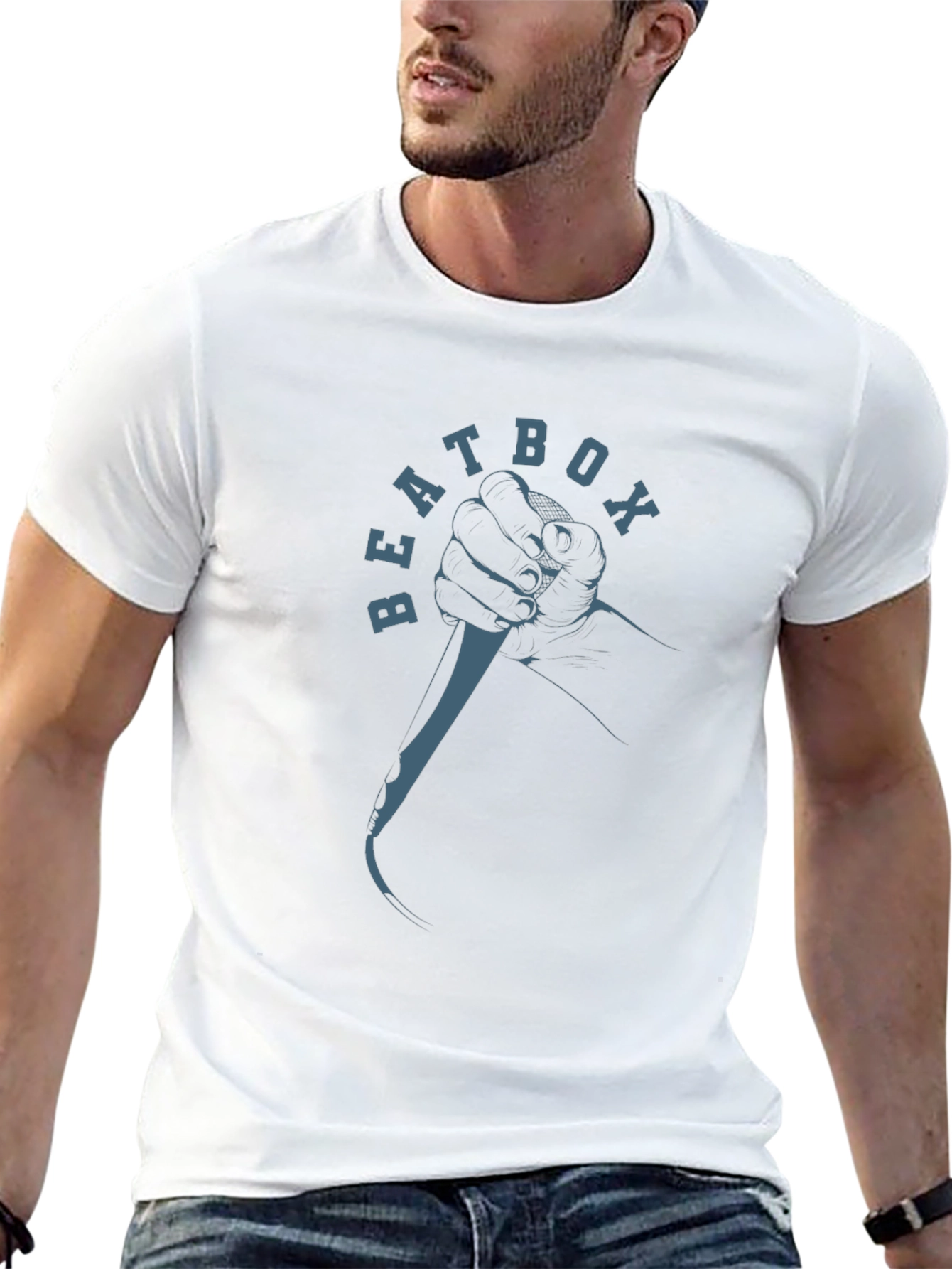 Beatbox Graphic Print T-Shirt - Black