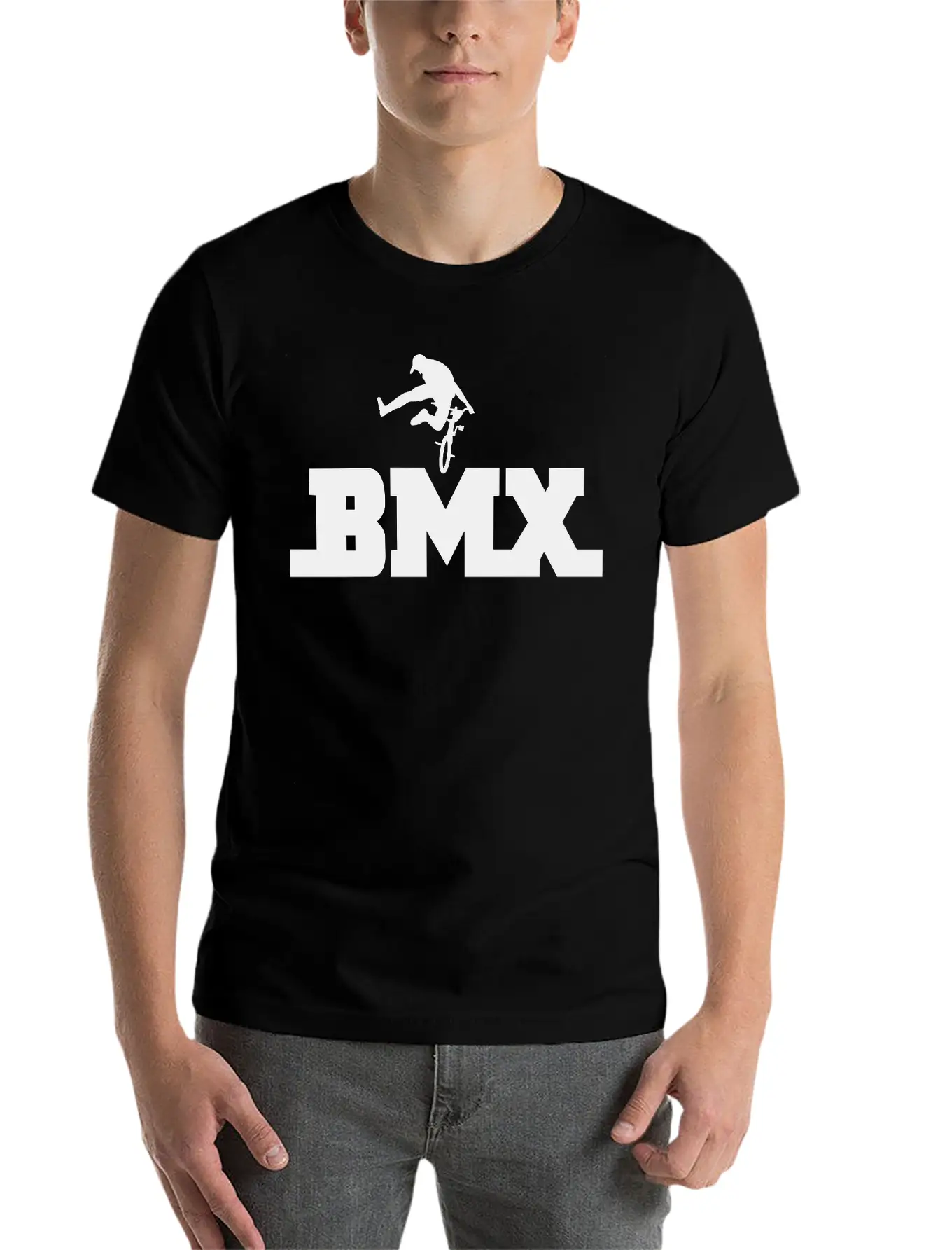 Bmx Unisex Short Sleeve Soft Cotton T-Shirt – Casual Everyday Wear