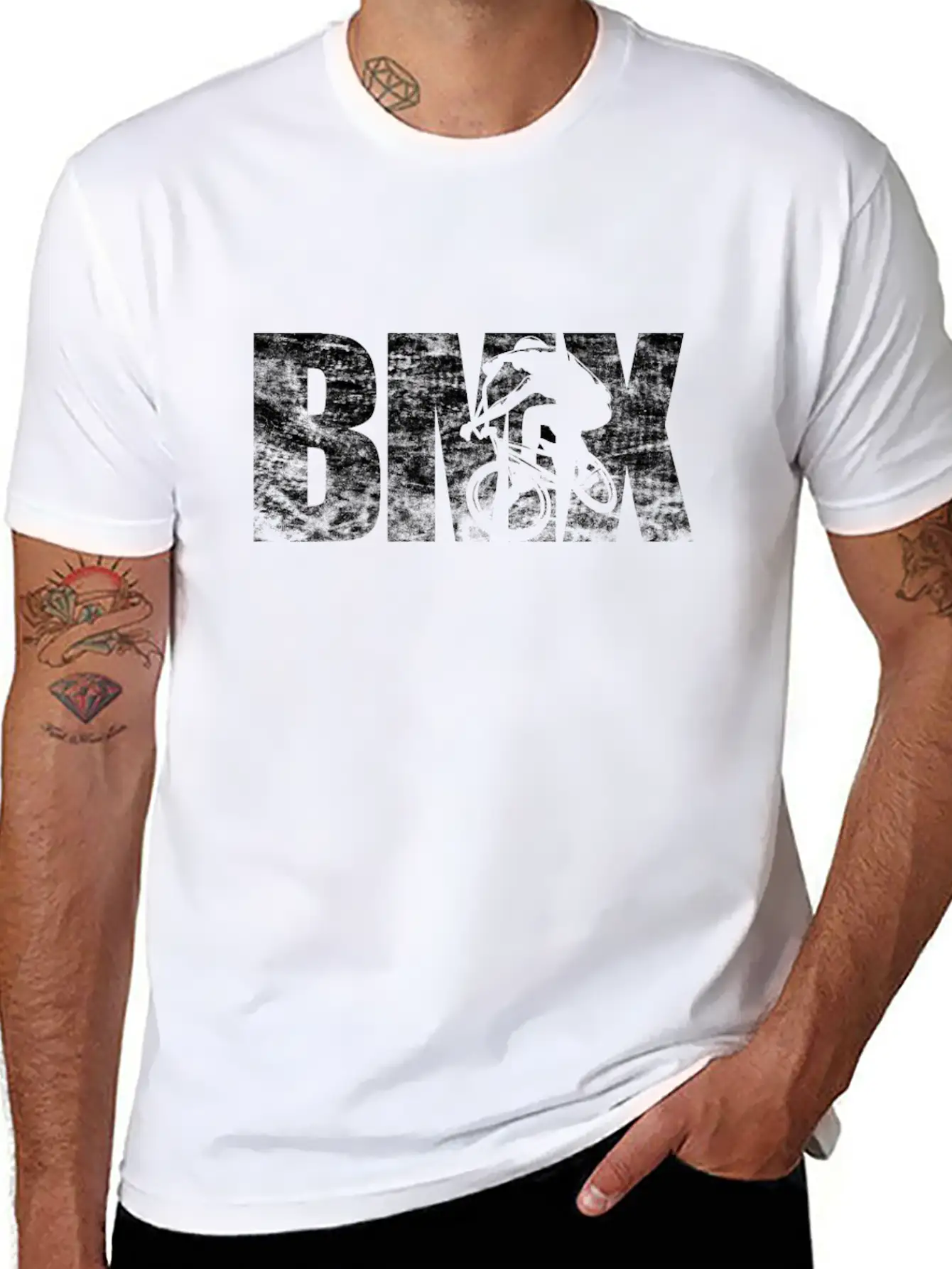 BMX Vintage Bicycle Road Bike BMX Rider Biker Unisex Short Sleeve Soft Cotton T-Shirt – Casual Everyday Wear