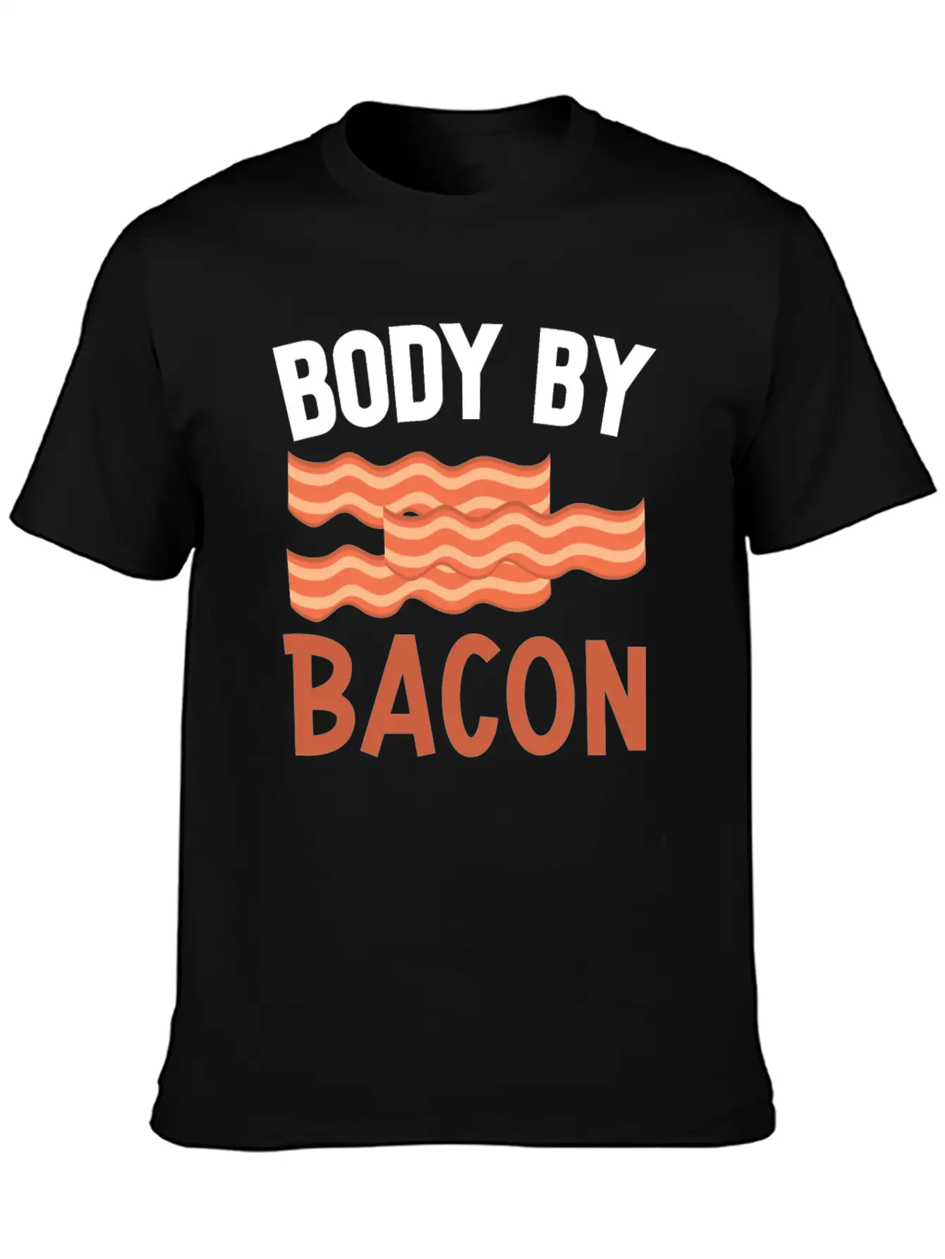Body By Bacon Keto Diet Diet Unisex Short Sleeve Soft Cotton T-Shirt – Casual Everyday Wear