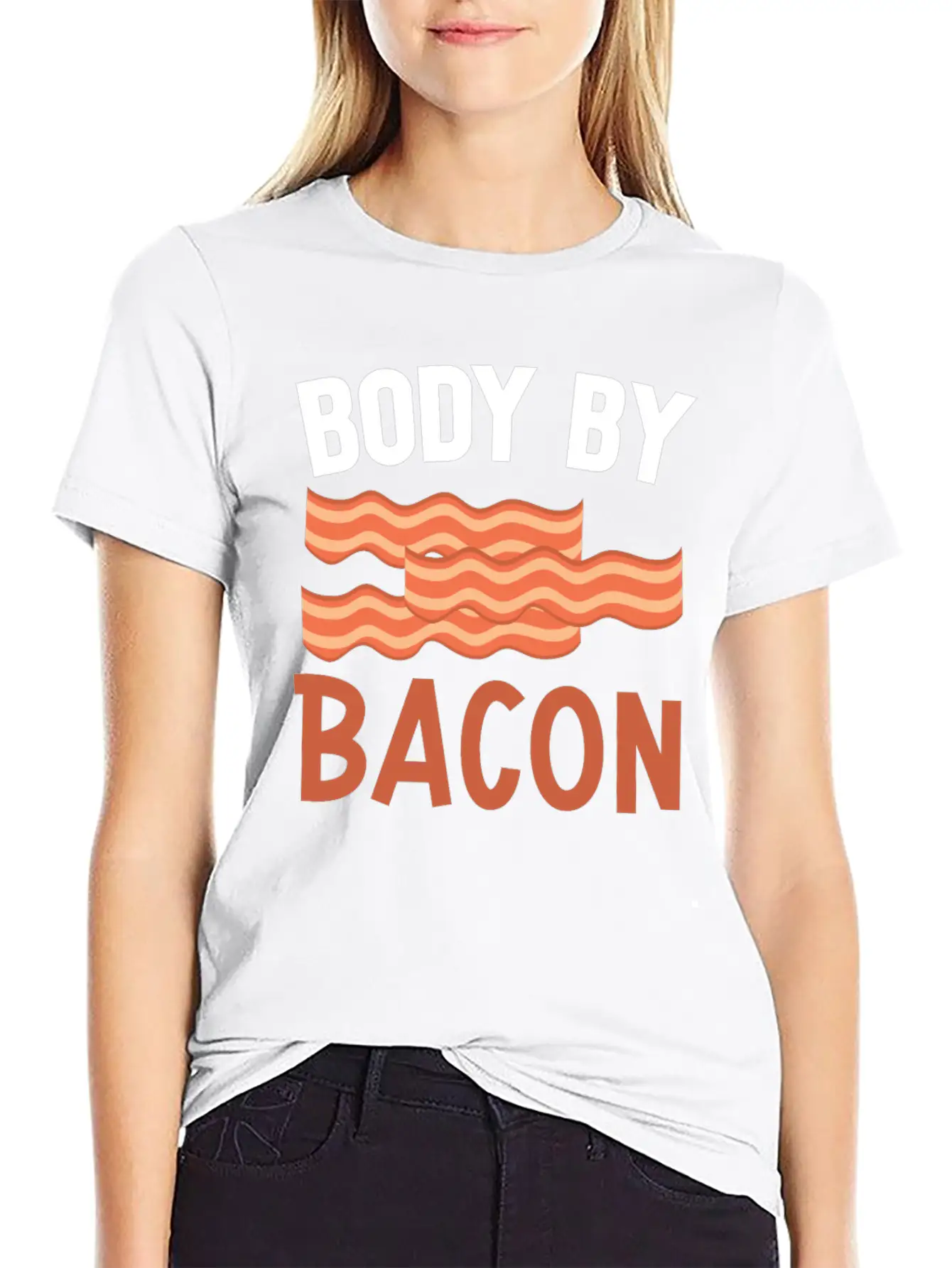 Body By Bacon Keto Diet Diet Unisex Short Sleeve Soft Cotton T-Shirt – Casual Everyday Wear