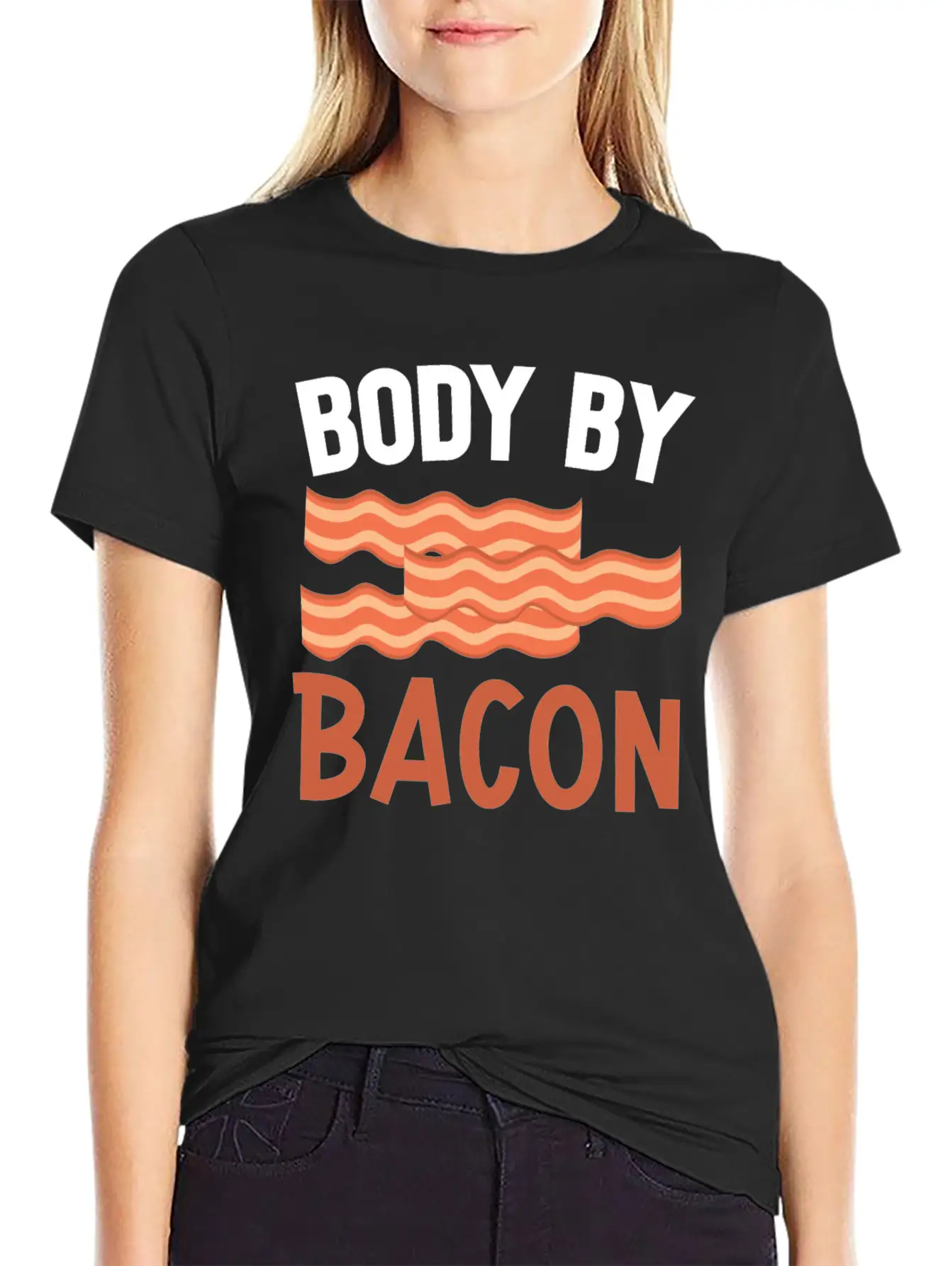 Body By Bacon Keto Diet Diet Unisex Short Sleeve Soft Cotton T-Shirt – Casual Everyday Wear