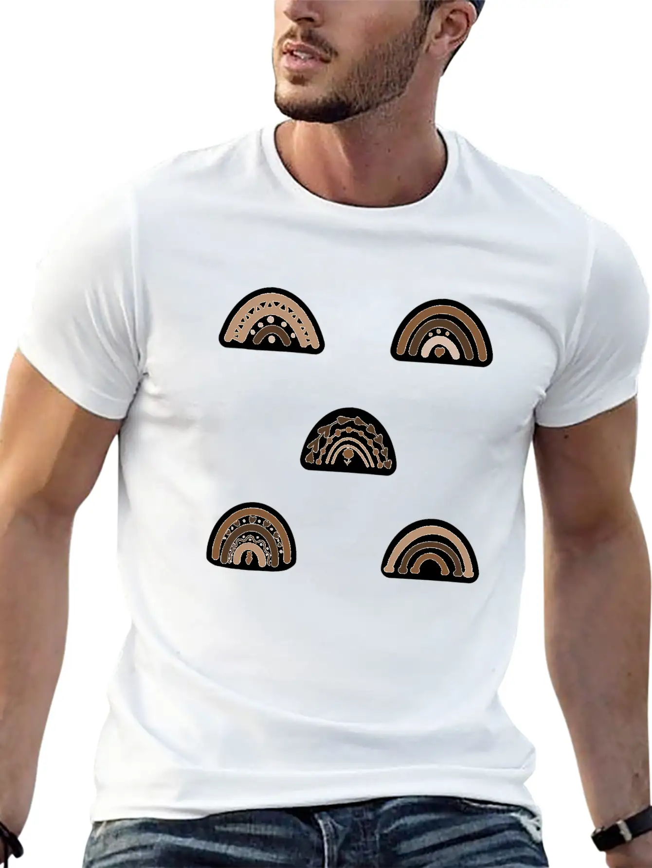 Boho Rainbow Ds205 Stylish Everyday T-Shirt – Unisex Basic Cotton Tee