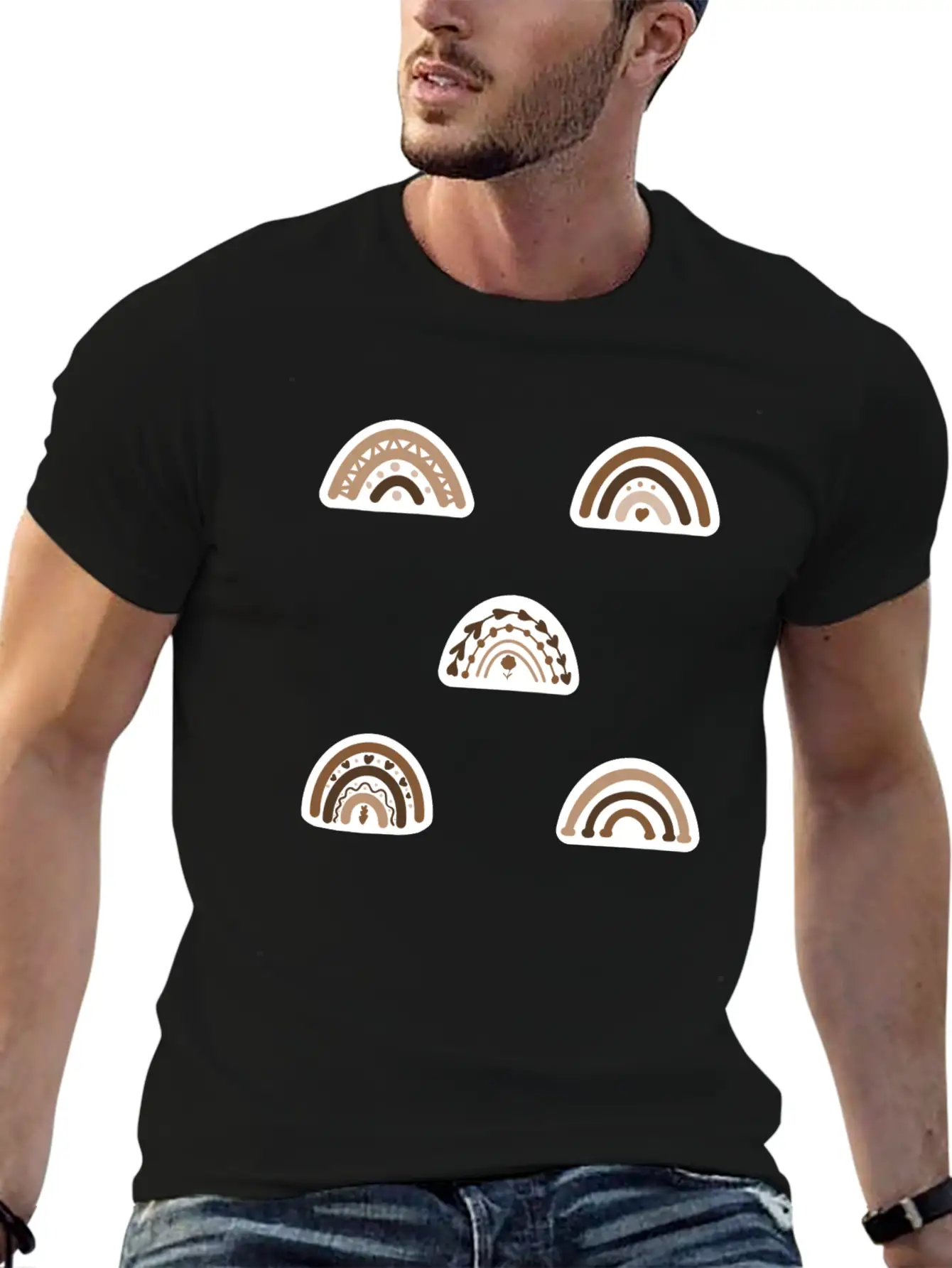 Boho Rainbow Ds205 Stylish Everyday T-Shirt – Unisex Basic Cotton Tee