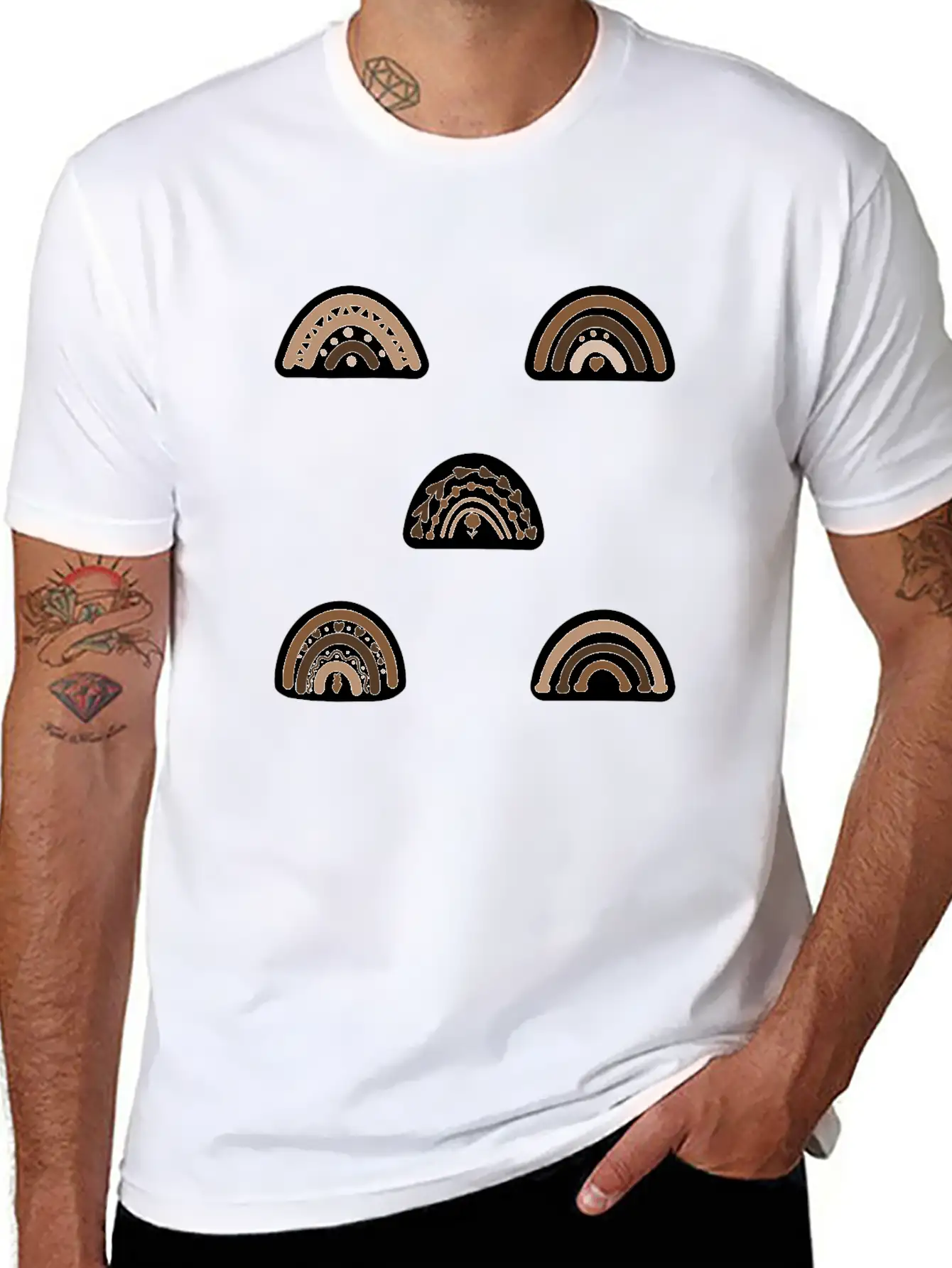 Boho Rainbow Ds205 Stylish Everyday T-Shirt – Unisex Basic Cotton Tee