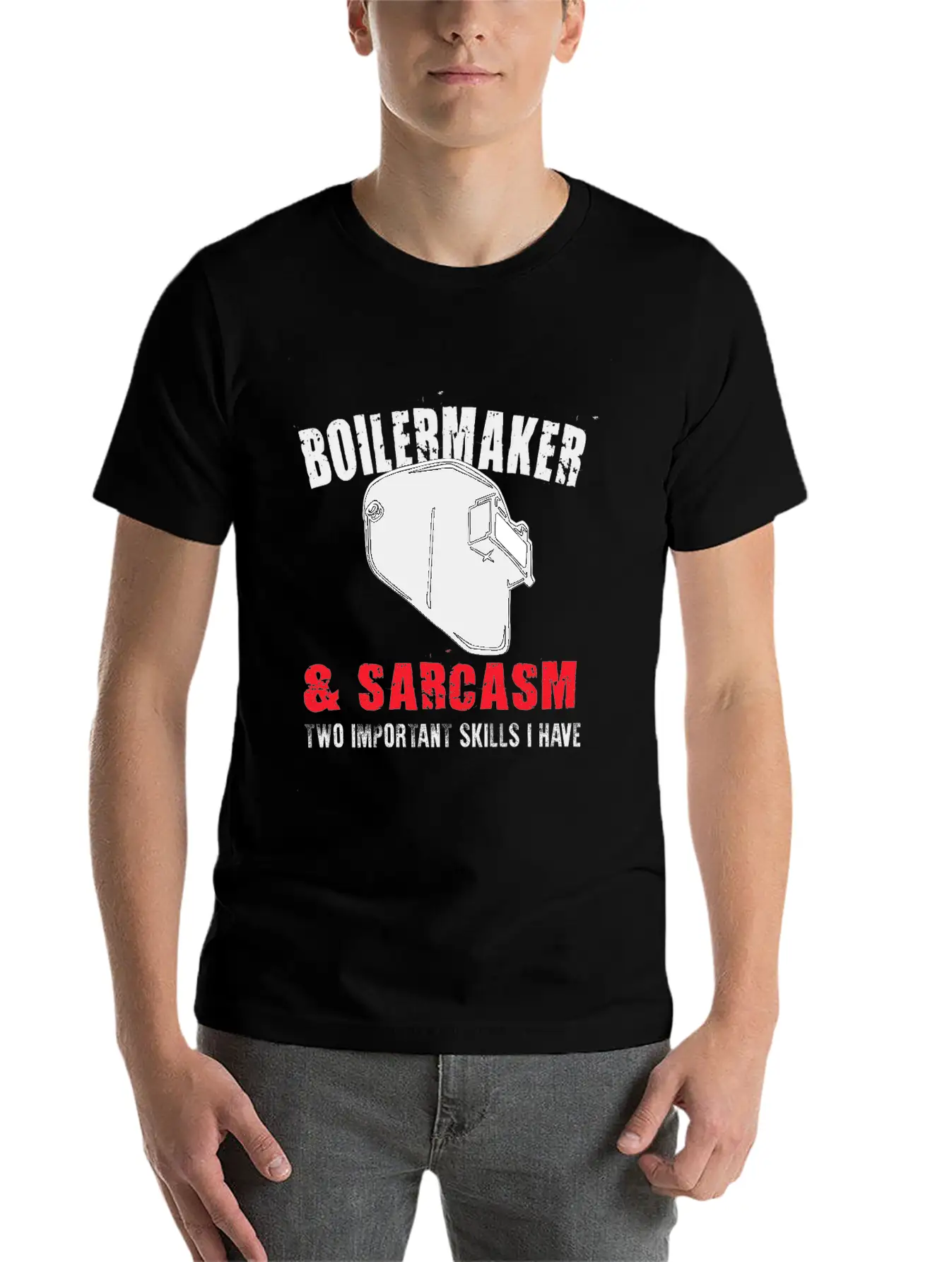 Boilermaker And Sarcasm Two Important Skills I Hav Essential Unisex Summer Tee – Soft Cotton Casual Fit