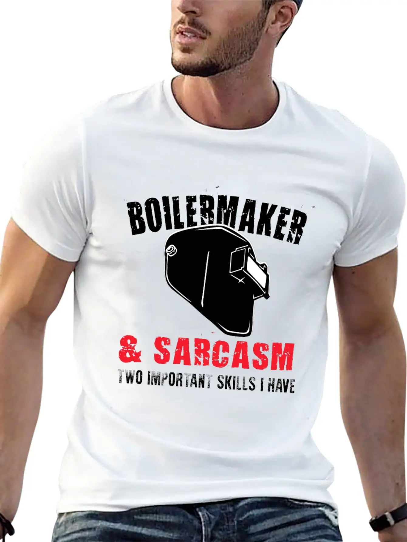 Boilermaker And Sarcasm Two Important Skills I Hav Essential Unisex Summer Tee – Soft Cotton Casual Fit