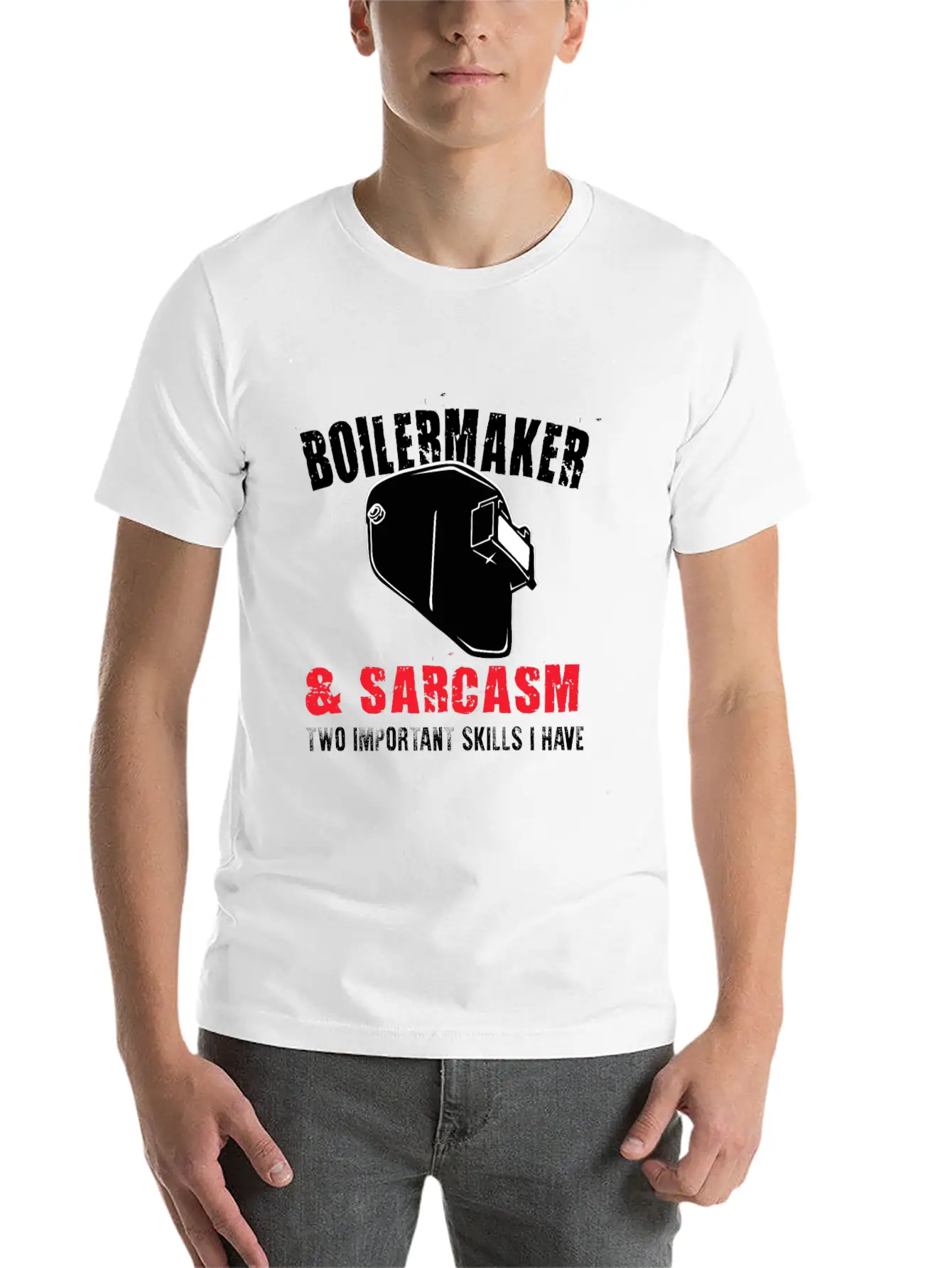 Boilermaker And Sarcasm Two Important Skills I Hav Essential Unisex Summer Tee – Soft Cotton Casual Fit