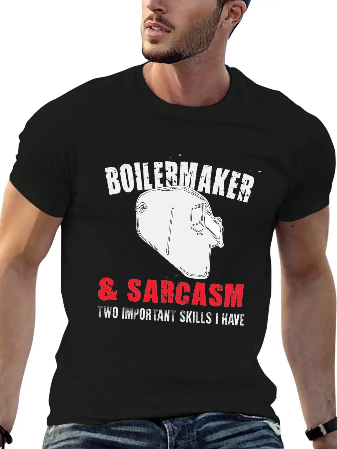 Boilermaker And Sarcasm Two Important Skills I Hav Essential Unisex Summer Tee – Soft Cotton Casual Fit